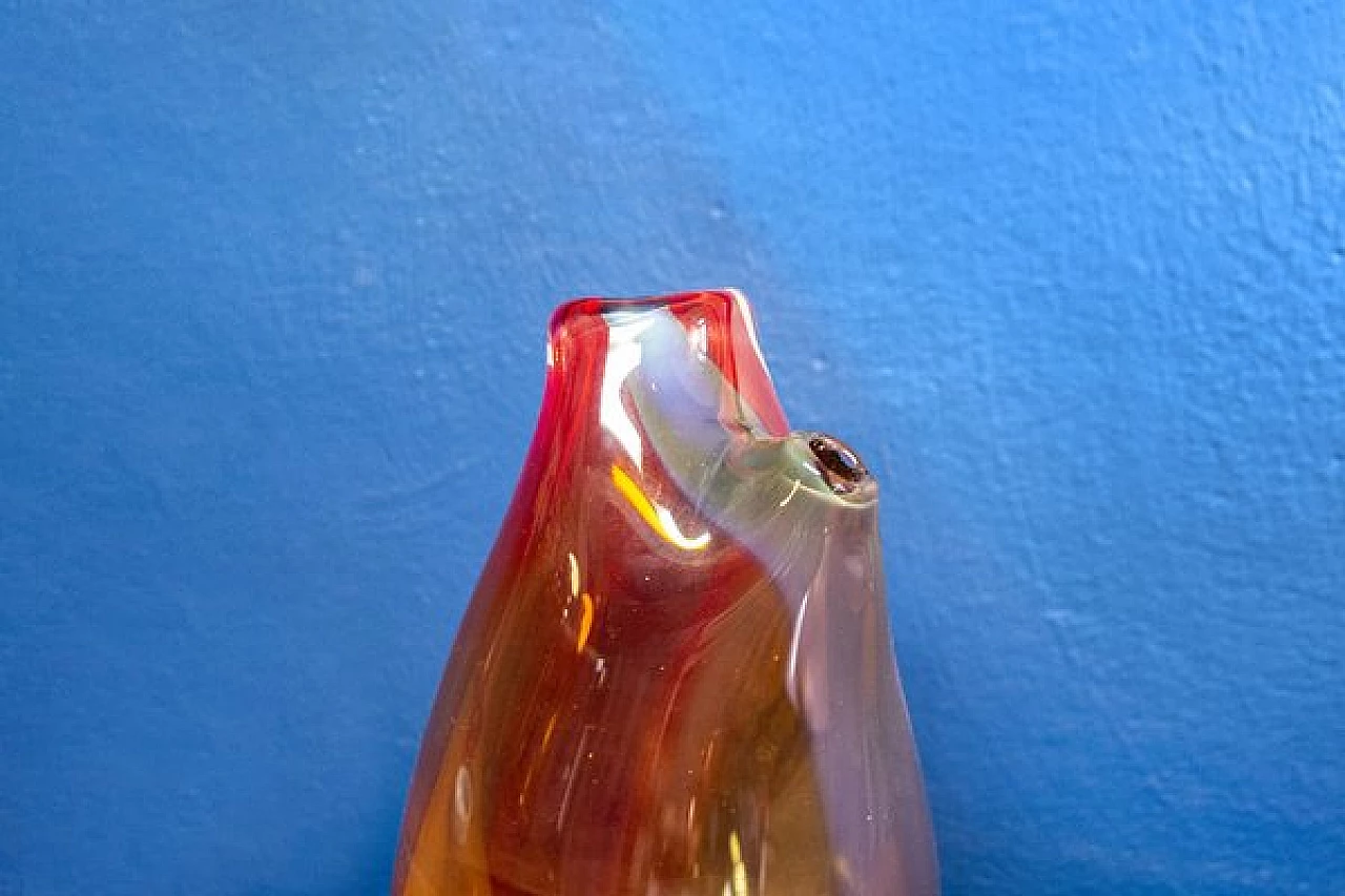 Glass vase by Gualtiero Casalegno, 1990s 3