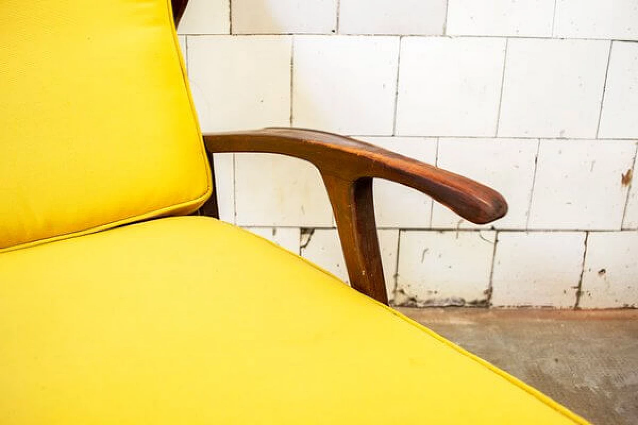 Reclining wooden chair, 1950s 8