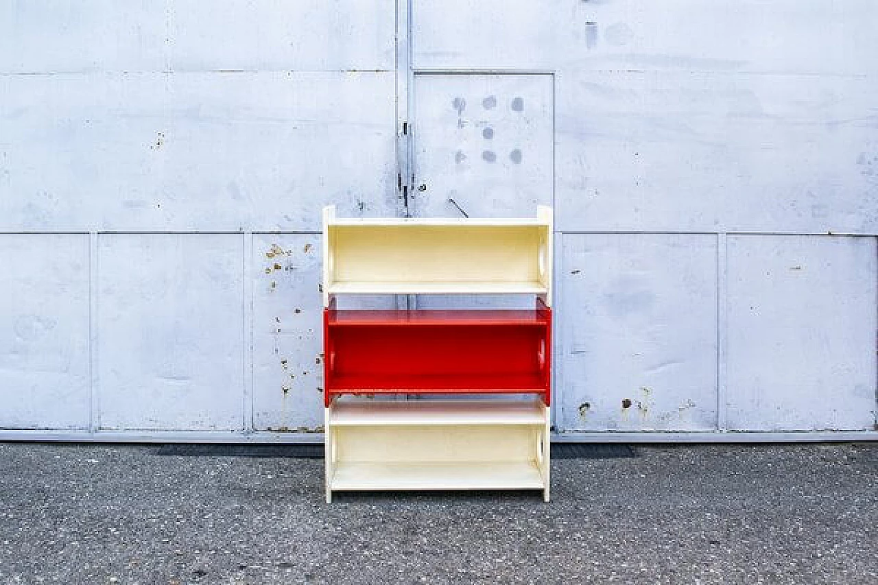 3 modular bookcases in lacquered wood, 1970s 1