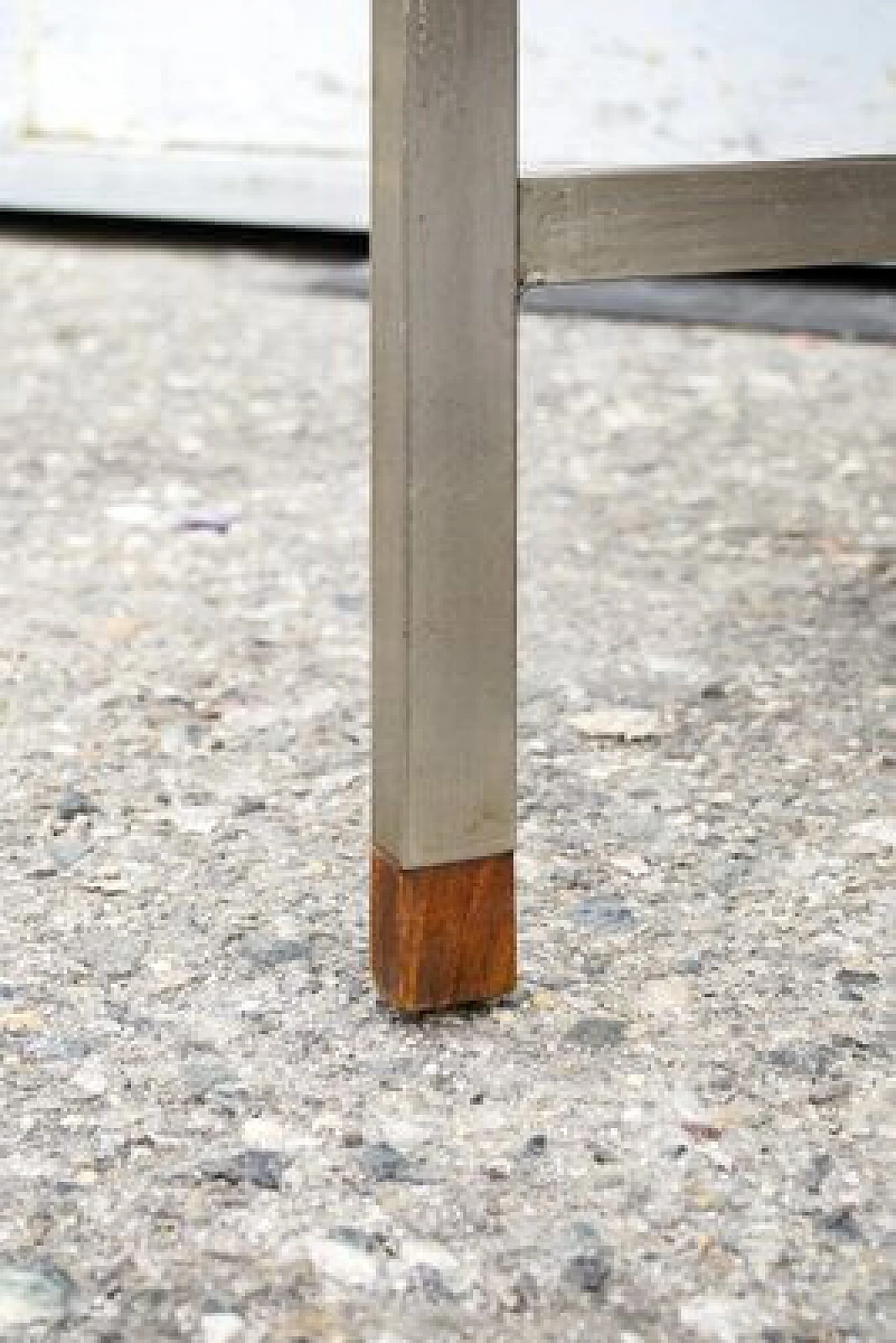 Nickel-plated metal and teak desk, 1960s 8