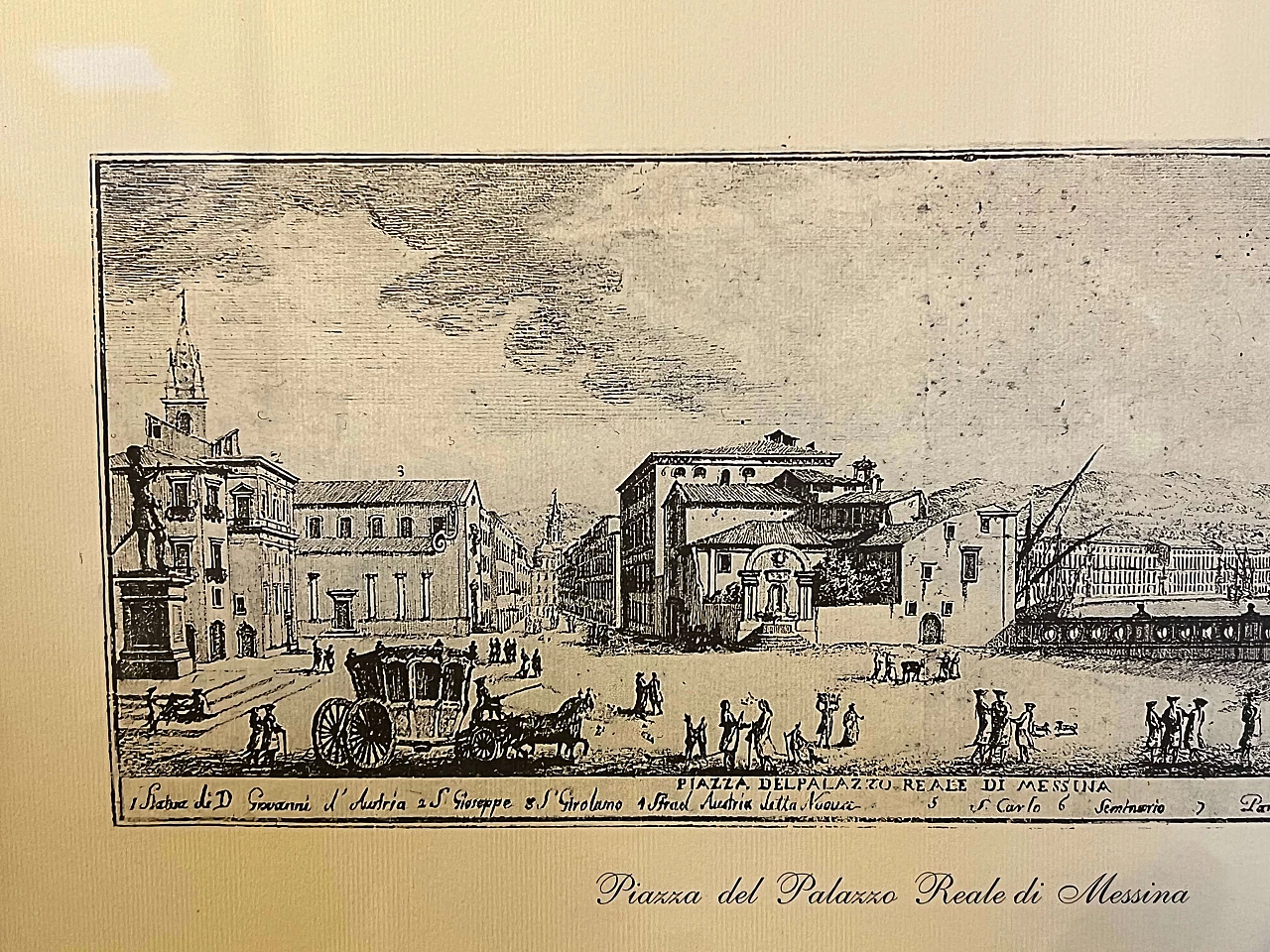 Piazza del Palazzo Reale in Messina, print, 1950s 4