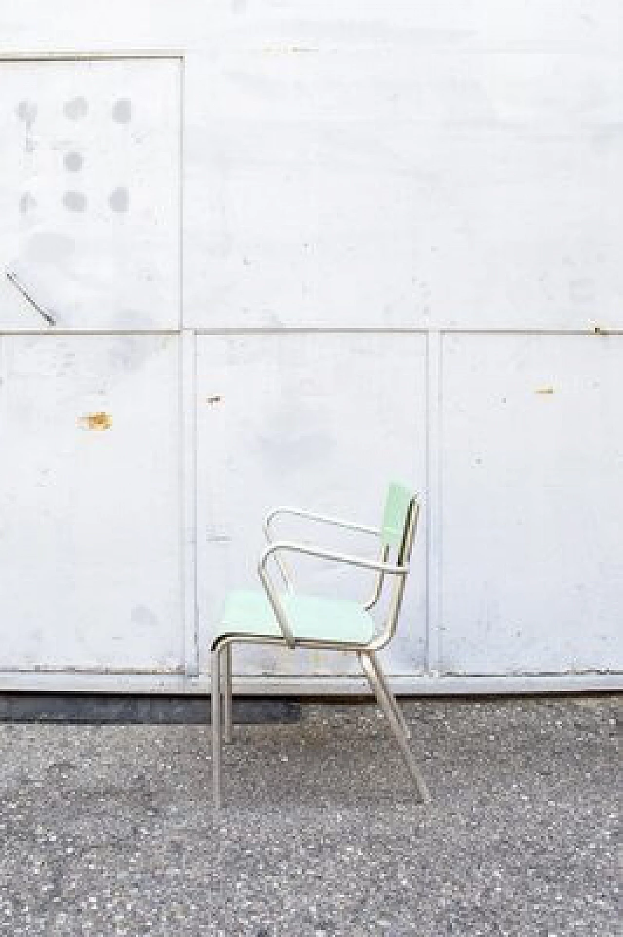 Pair of teal formica chairs, 1950s 3