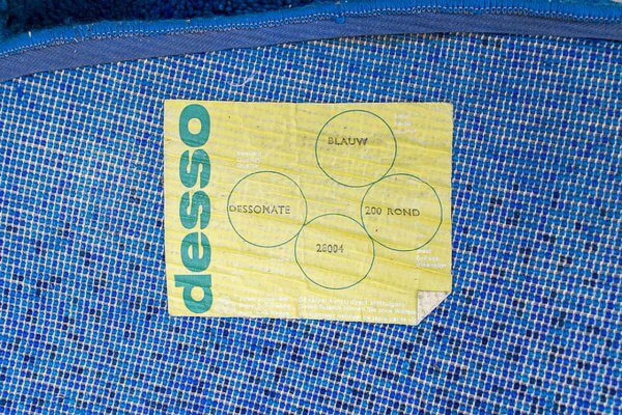 Tappeto blu di Desso, anni '70 4