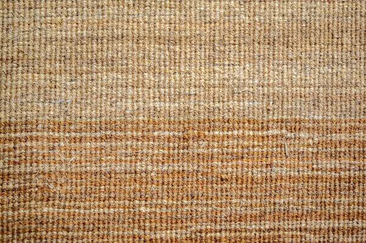 Tappeto a righe beige in cotone, anni '70 3