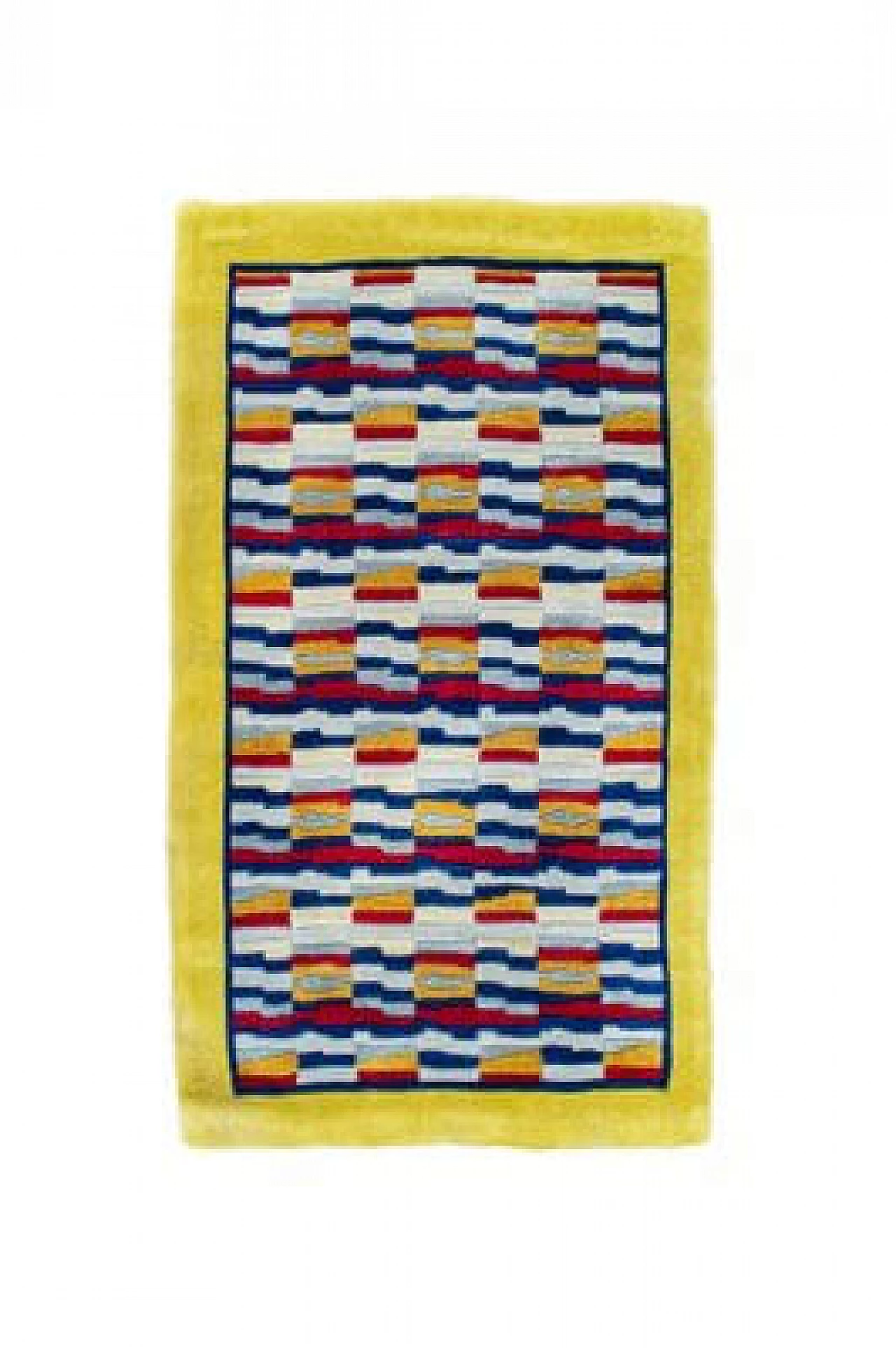 Handmade geometric rug, 1970s 1