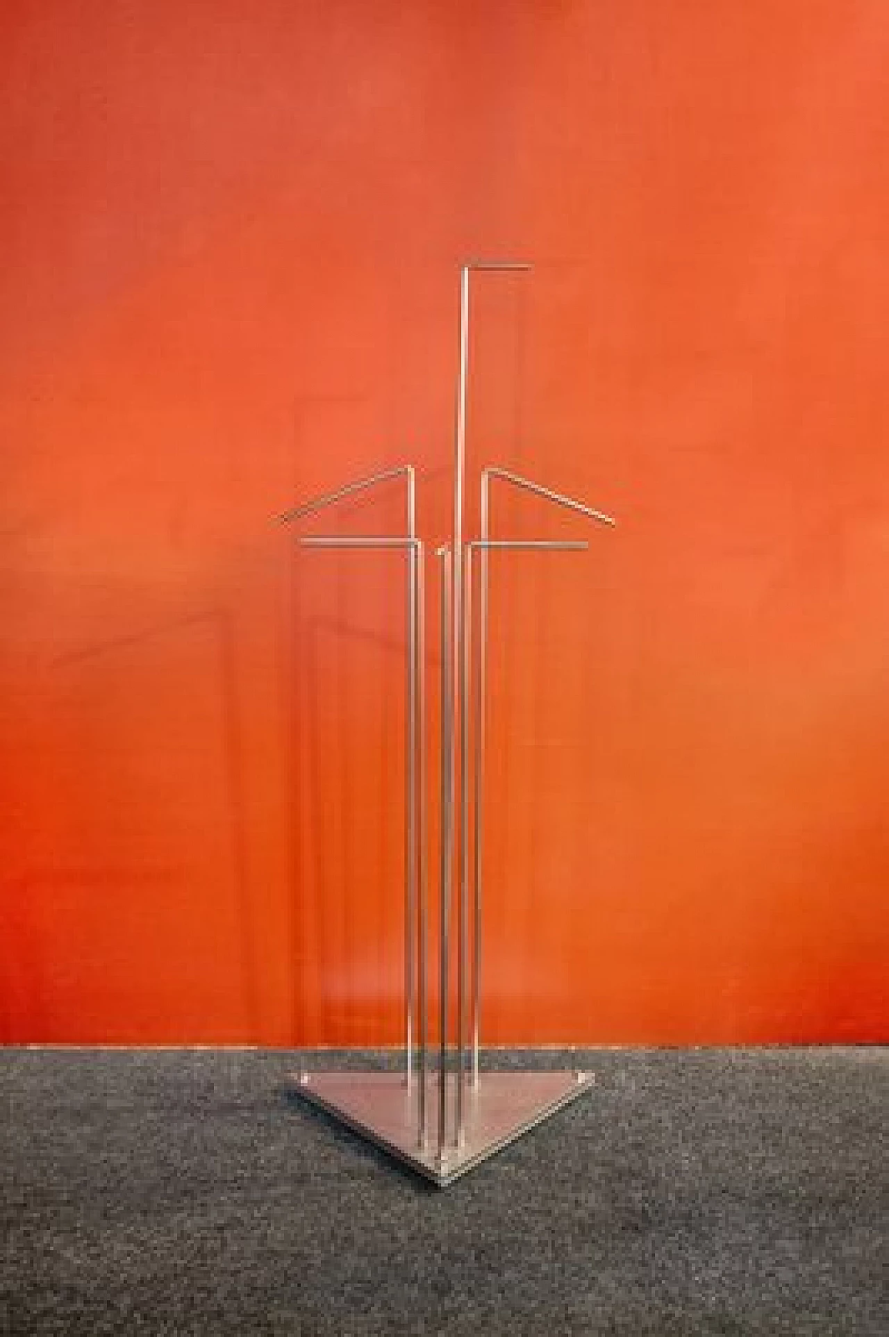 Postmodern chromed steel servant valet, 1990s 1