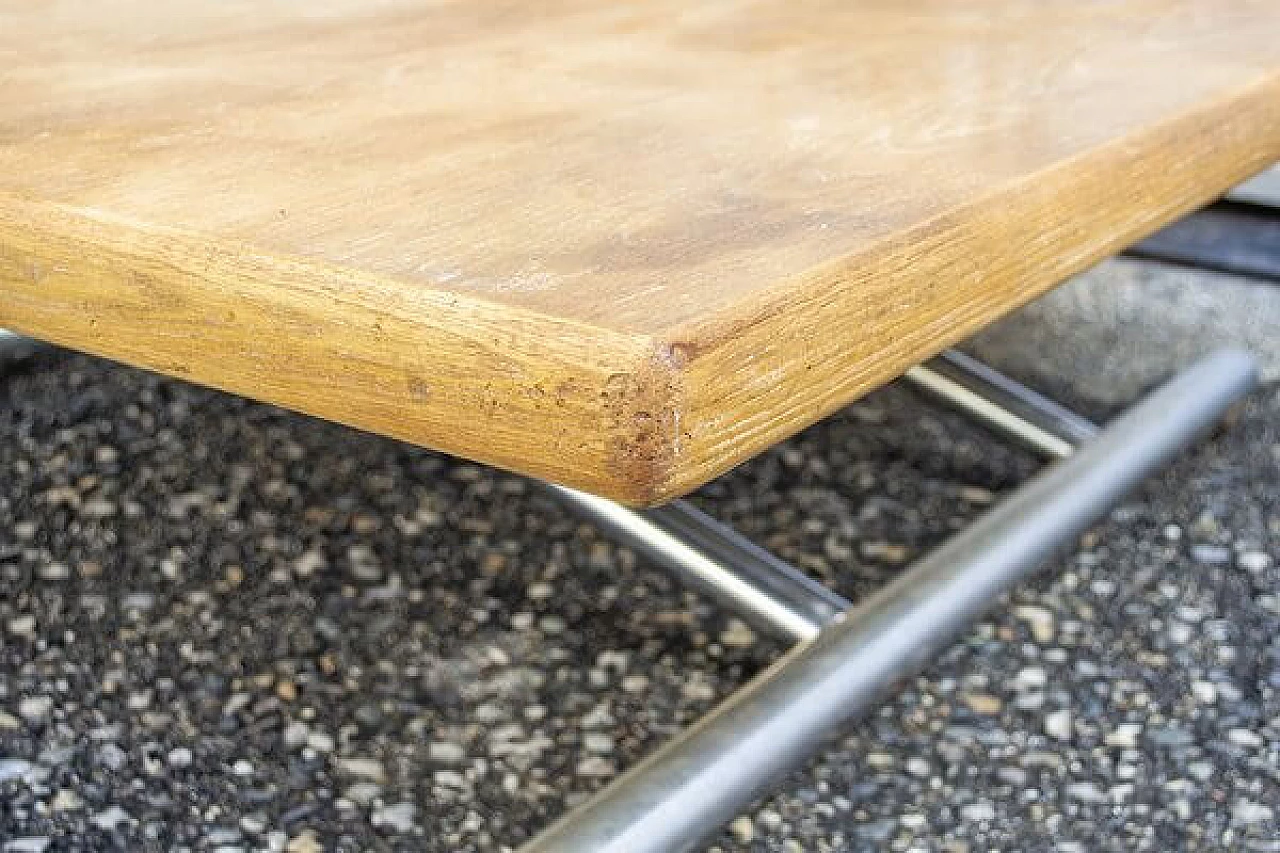 Adjustable coffee table in metal and wood, 1960s 5