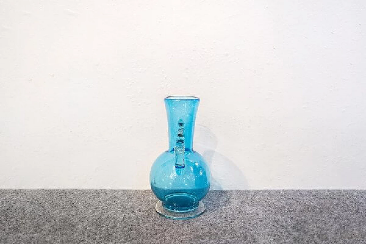 Blue Murano glass amphora vase, 1950s 2