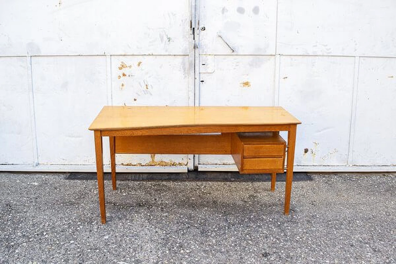 Wooden desk with two drawers, 1950s 2