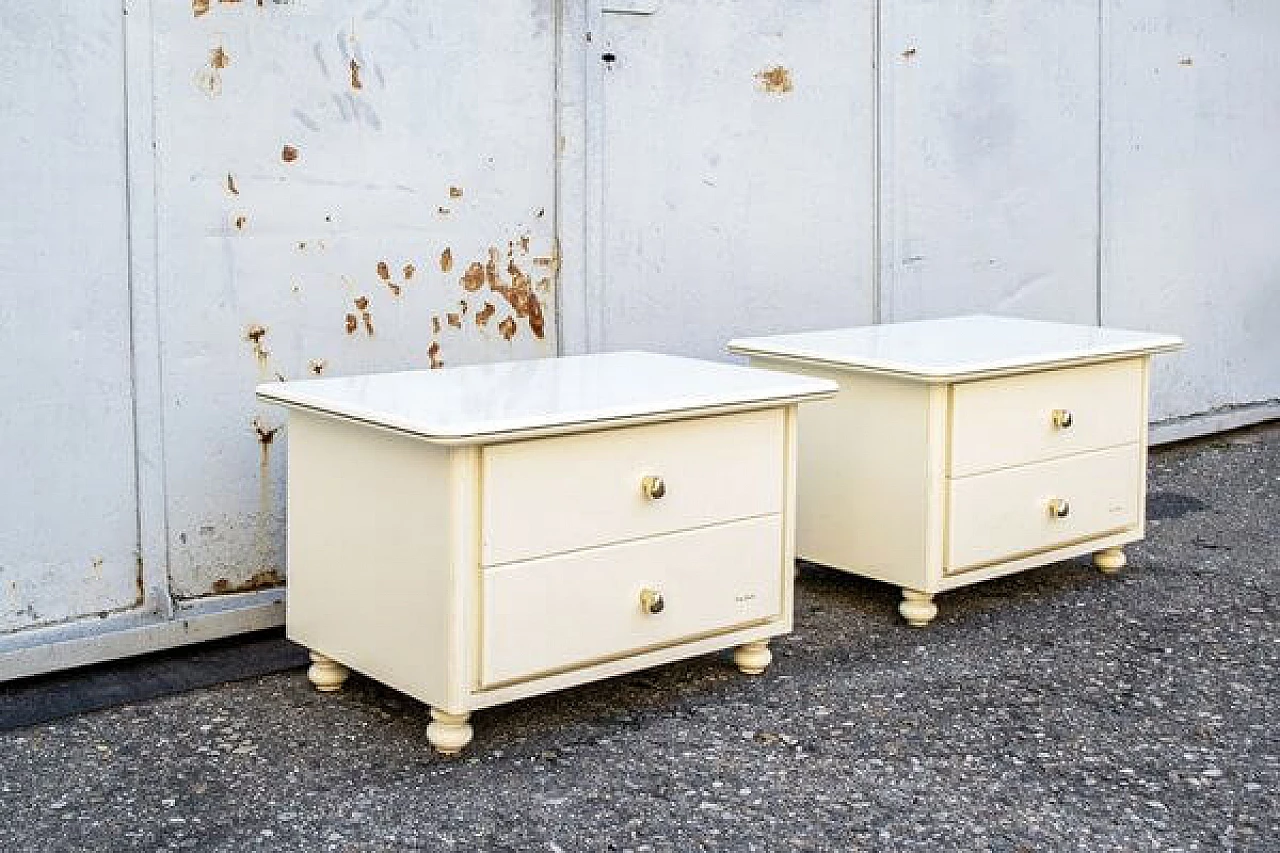 Pair of wooden bedside tables by Pierre Cardin, Paris, 1970s 3