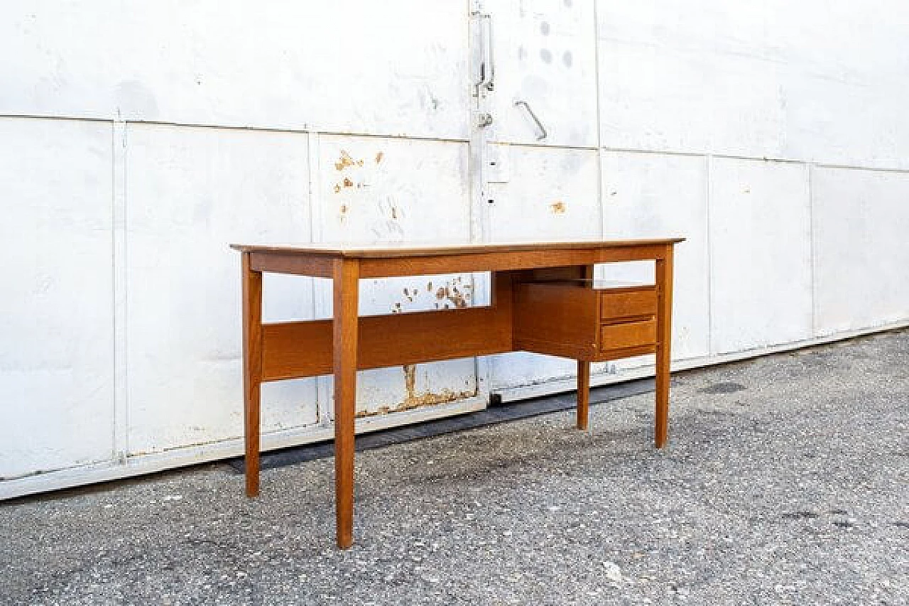 Wooden desk with two drawers, 1950s 3