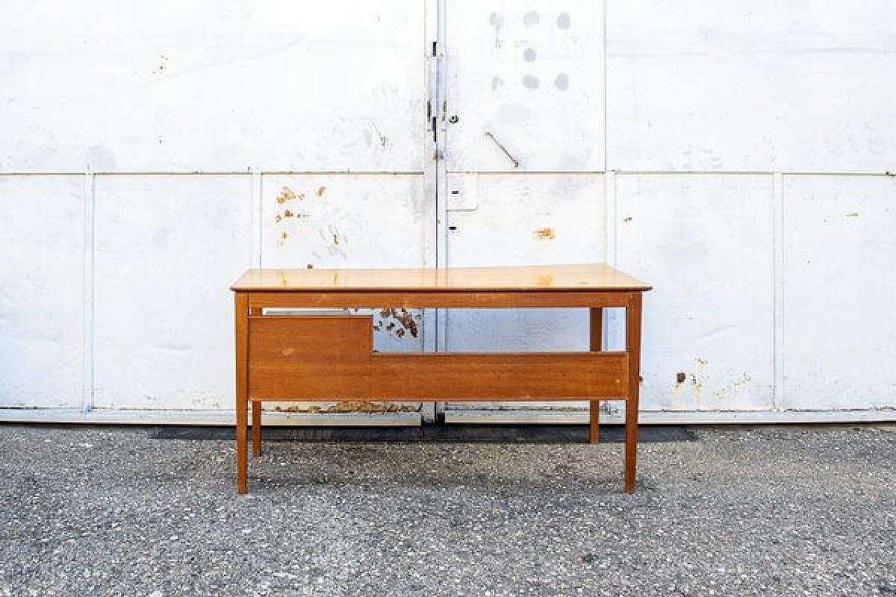 Wooden desk with two drawers, 1950s 4