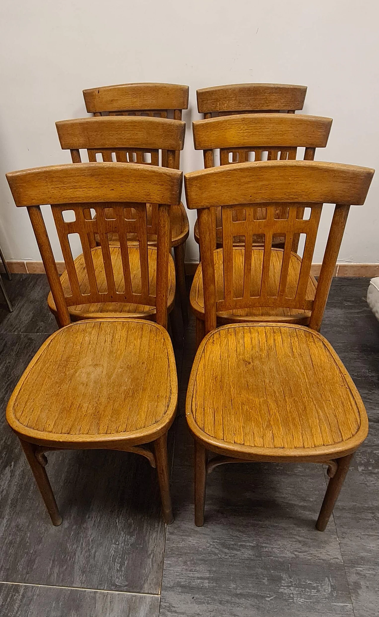 6 Wood chairs by Jacob & Josef Kohn, early 20th century 1