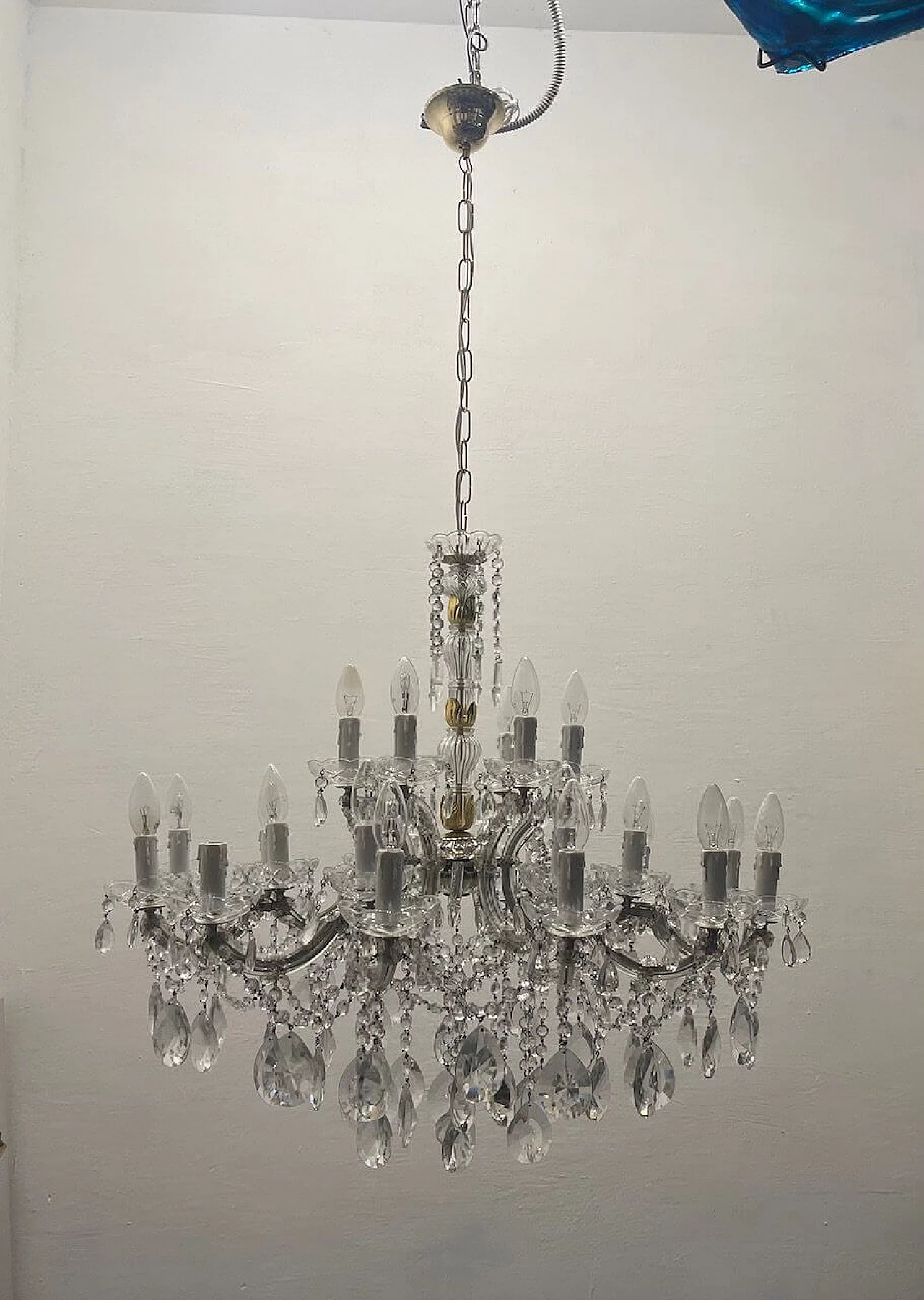 Twenty-four lights crystal chandelier in Maria Teresa style, 1960s 1