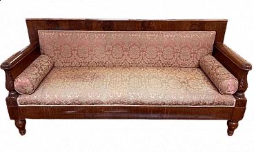 Empire wood and silk satin sofa, early 19th century