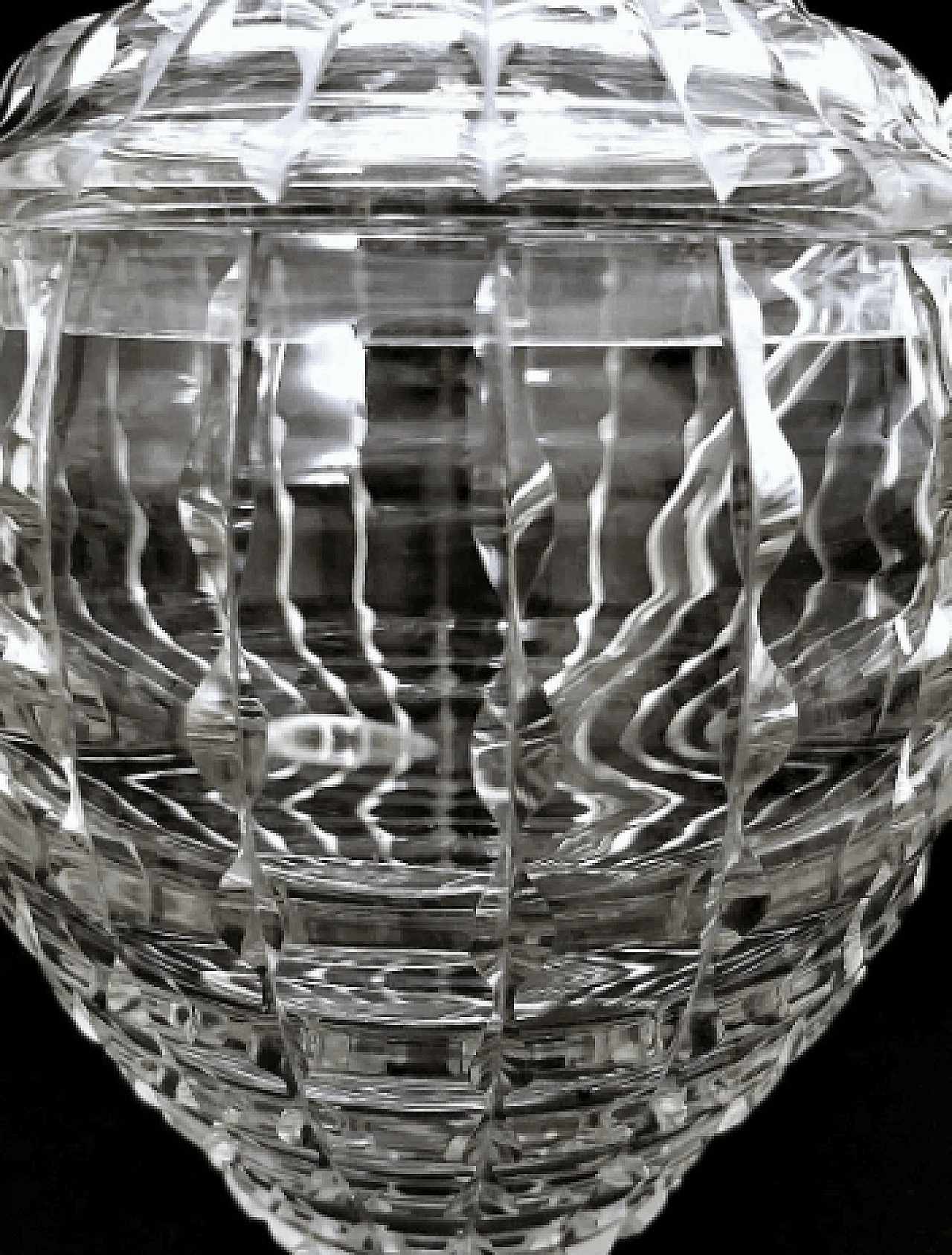 Crystal punch bowl with ladle, 1960s 13