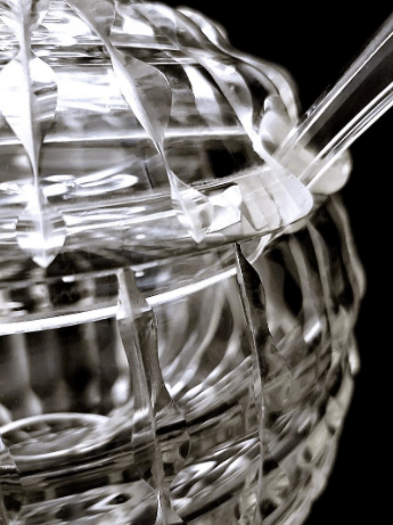 Crystal punch bowl with ladle, 1960s 14