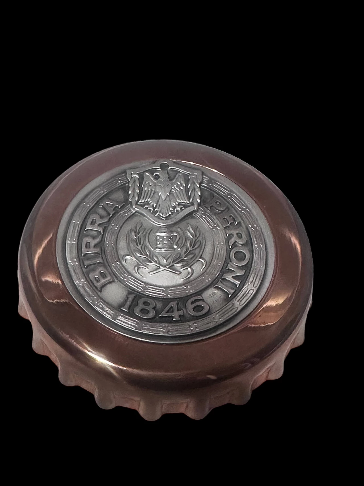 Copper and silver Birra Peroni bottle opener 2