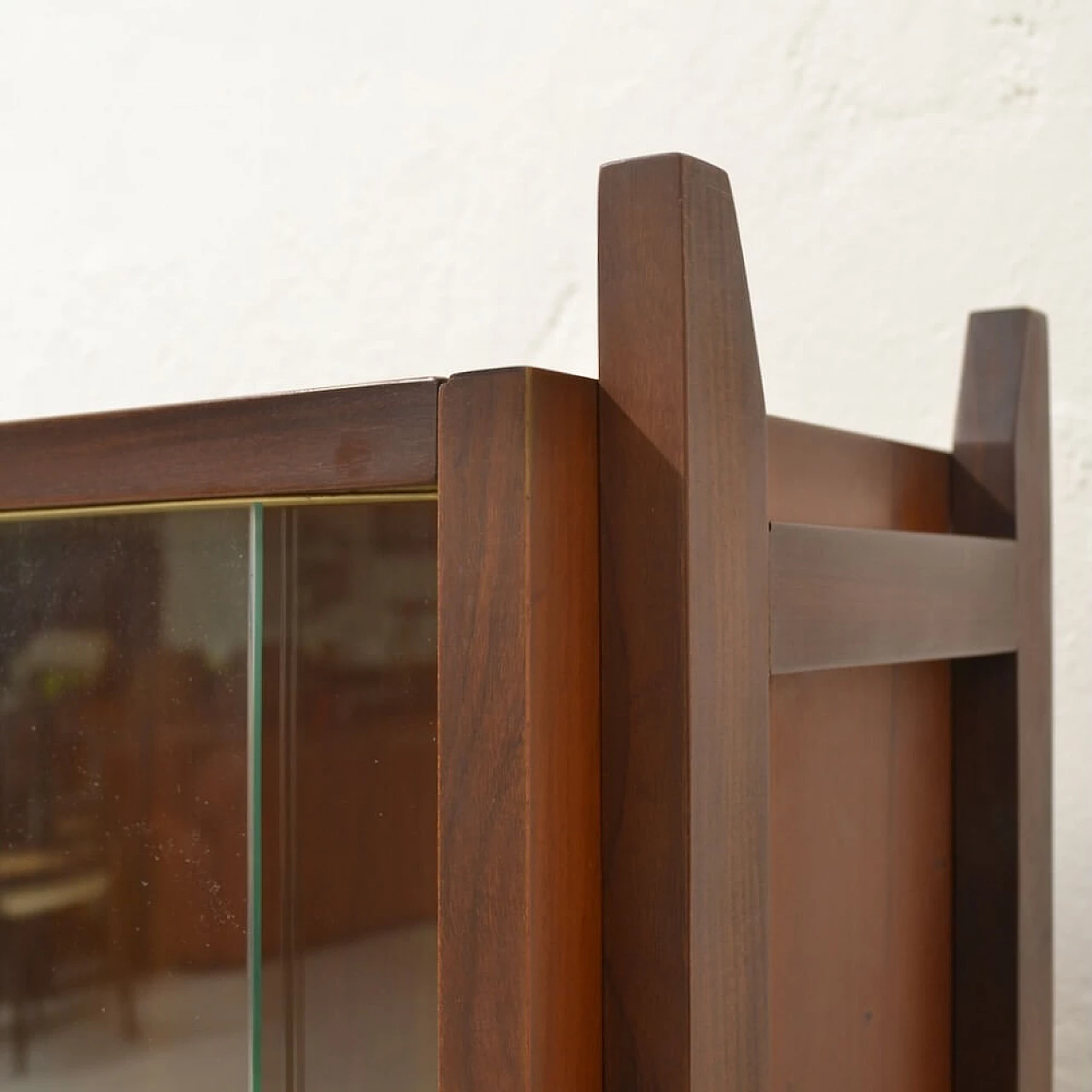 Three-bay wood cabinet with glass sliding doors, 1958 4