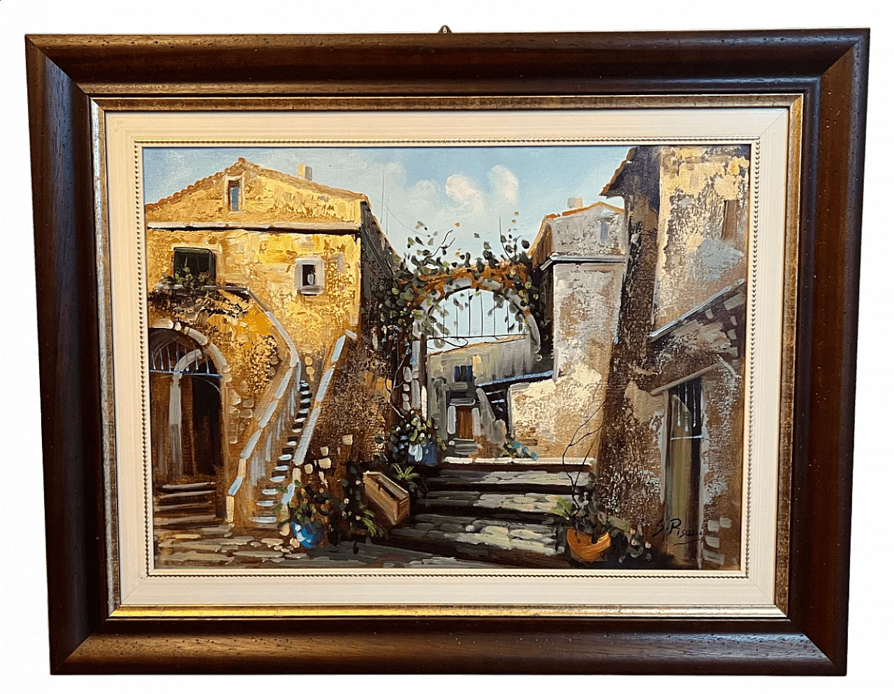 Giuseppe Pisani, Paesaggio, olio su tela, anni '80 9