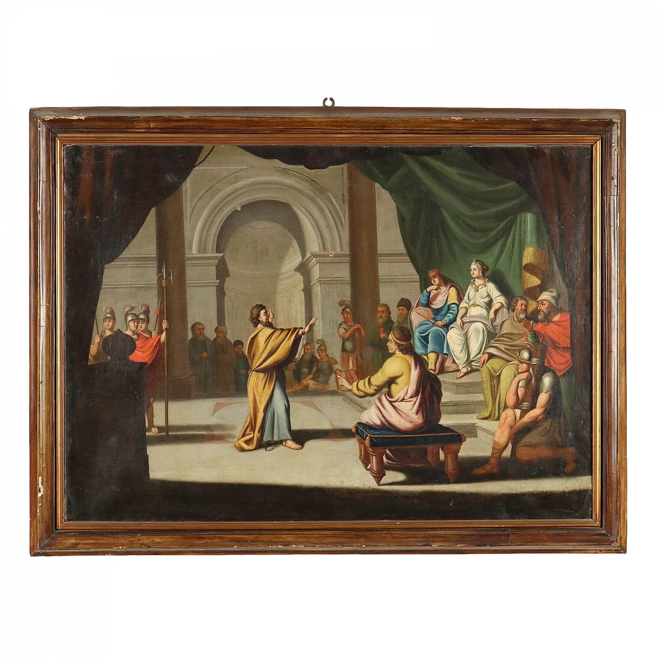 Caratacus in front of Emperor Claudius, oil painting on canvas, 18th century 1