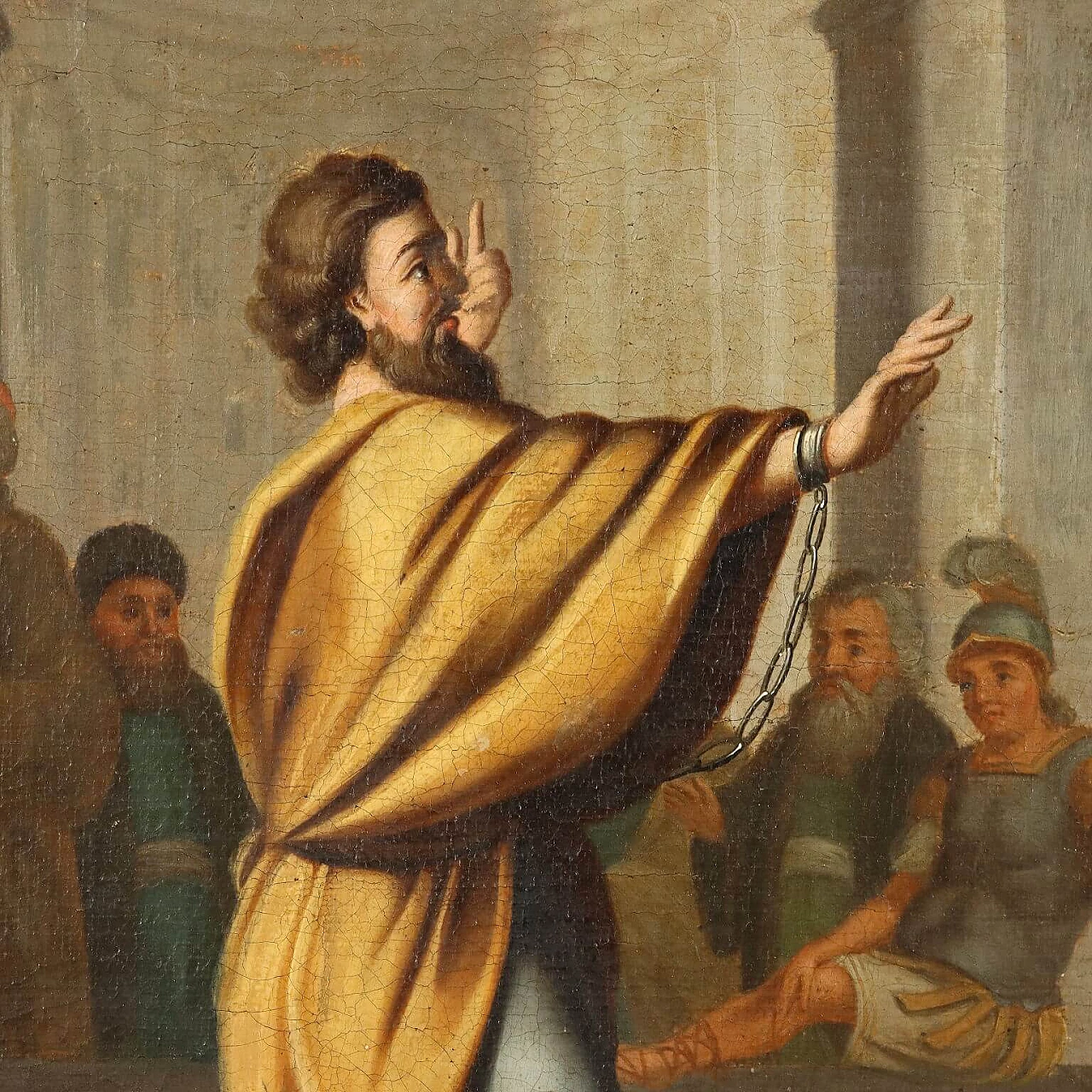 Caratacus in front of Emperor Claudius, oil painting on canvas, 18th century 3