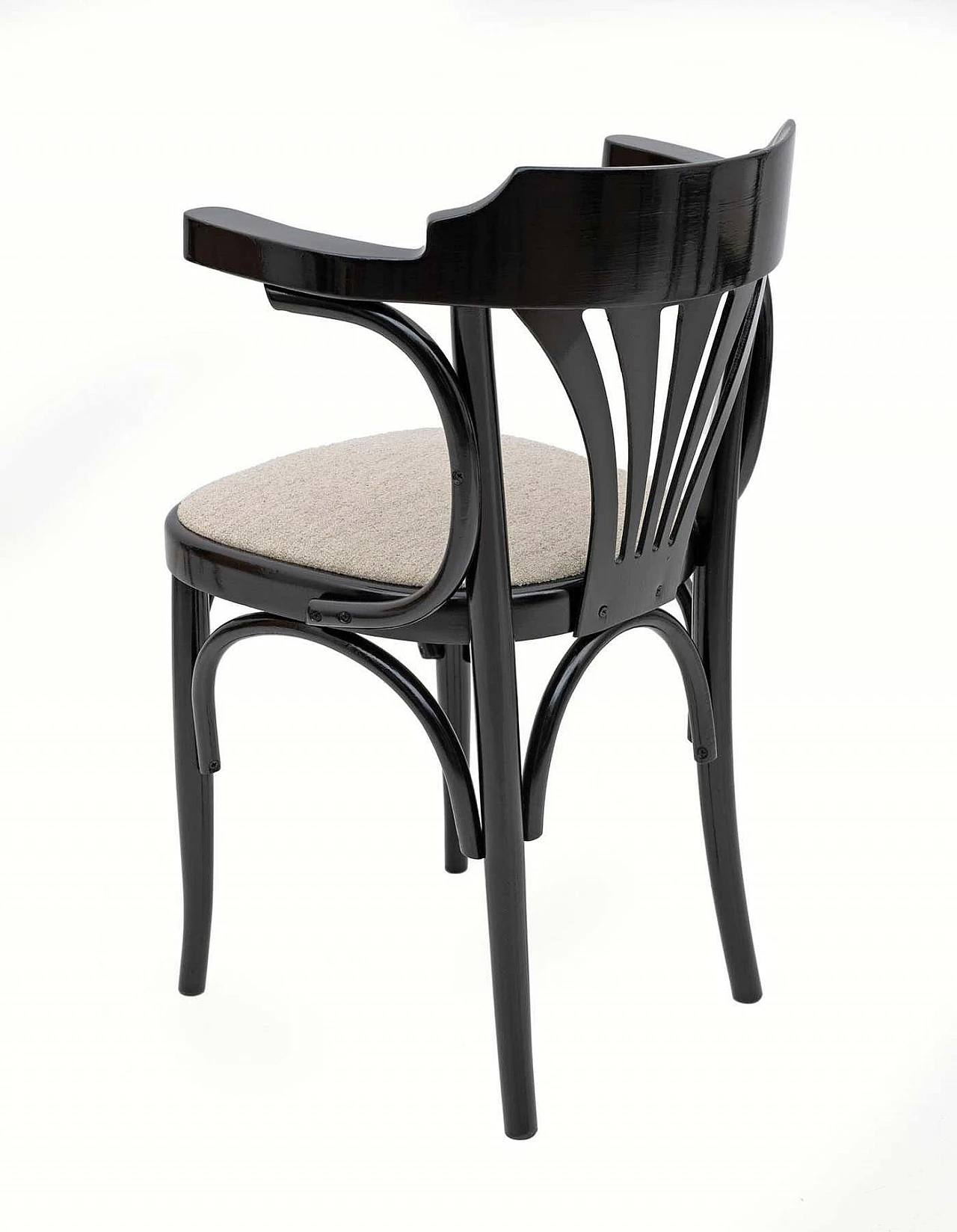 4 Bistro ebonized beech chairs, 1970s 9