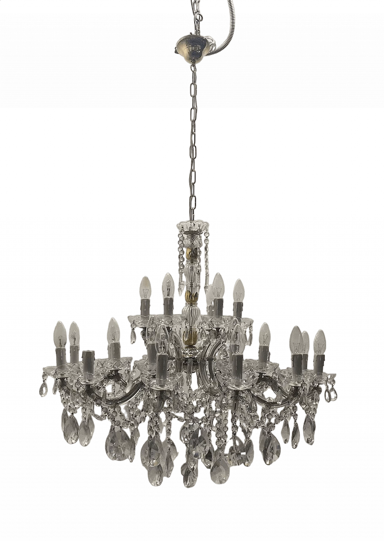 Twenty-four lights crystal chandelier in Maria Teresa style, 1960s 13