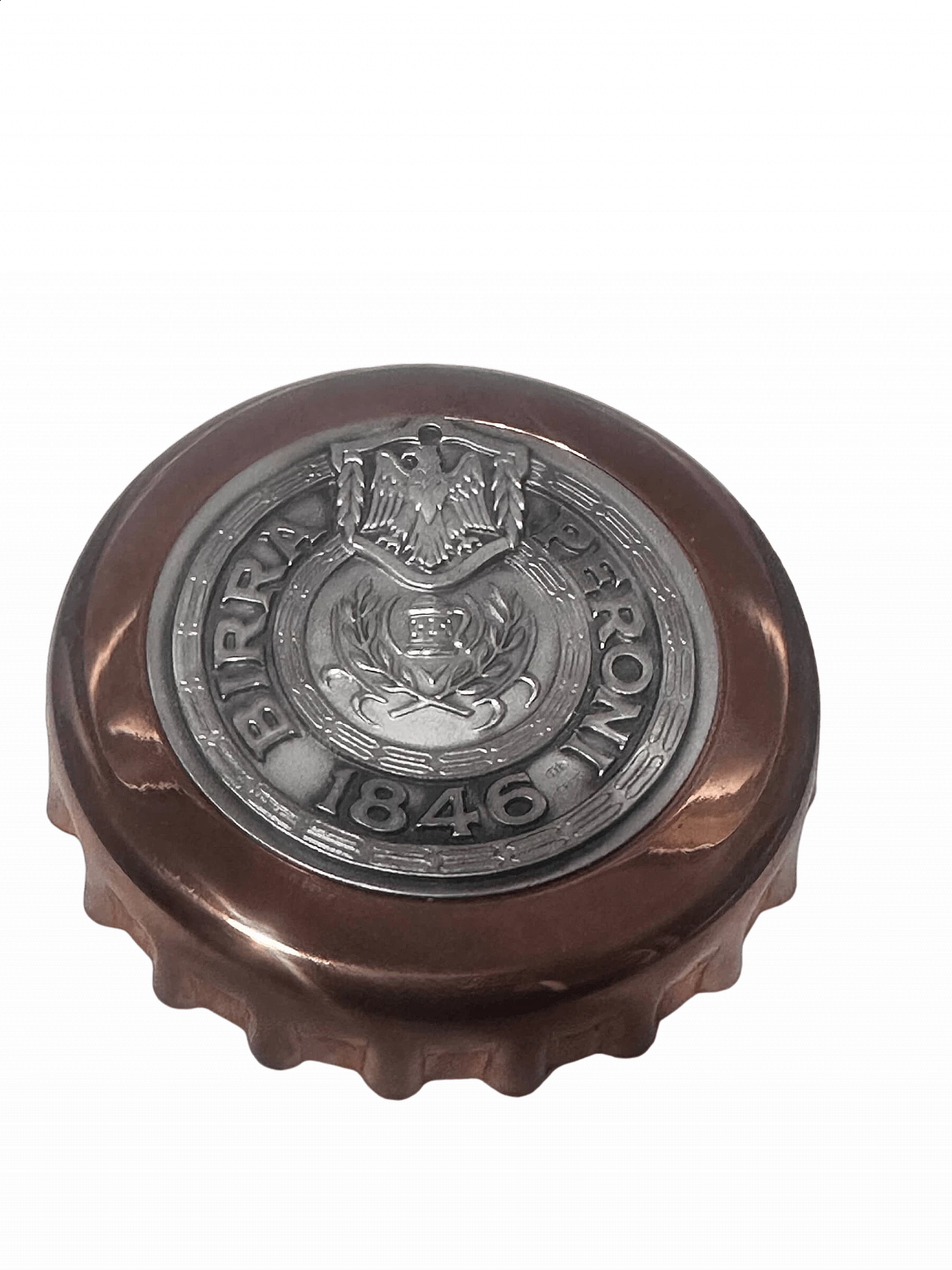 Copper and silver Birra Peroni bottle opener 7