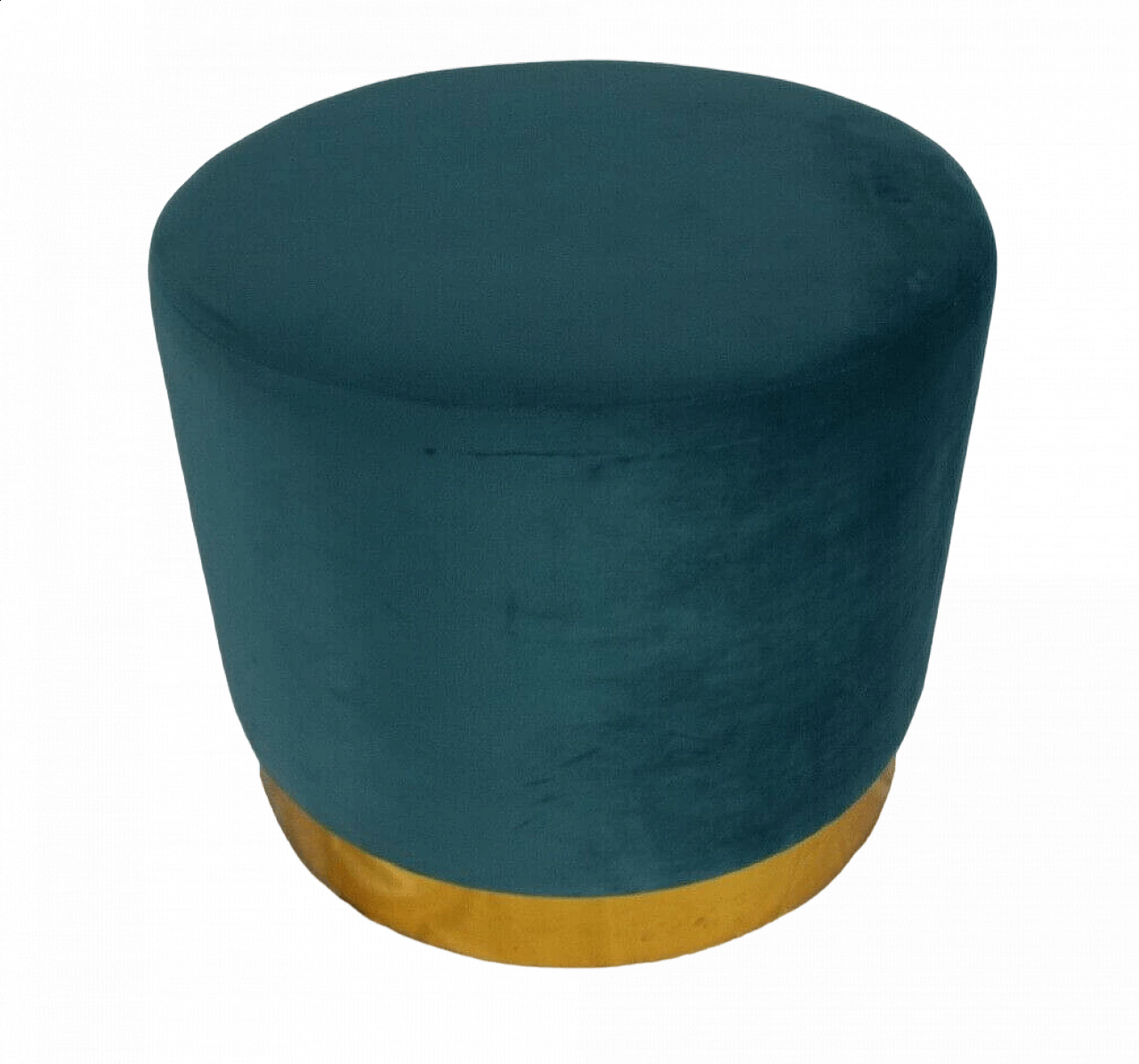 Velvet pouf with plywood frame, mid-19th century 4