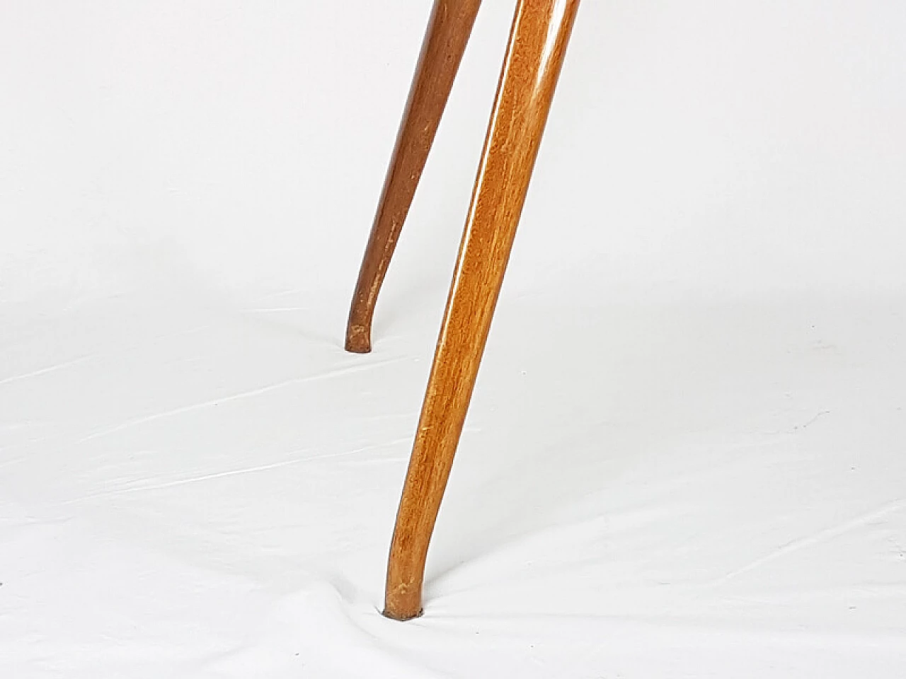 Dining table in beech wood and glass by ISA Bergamo, 1950s 6