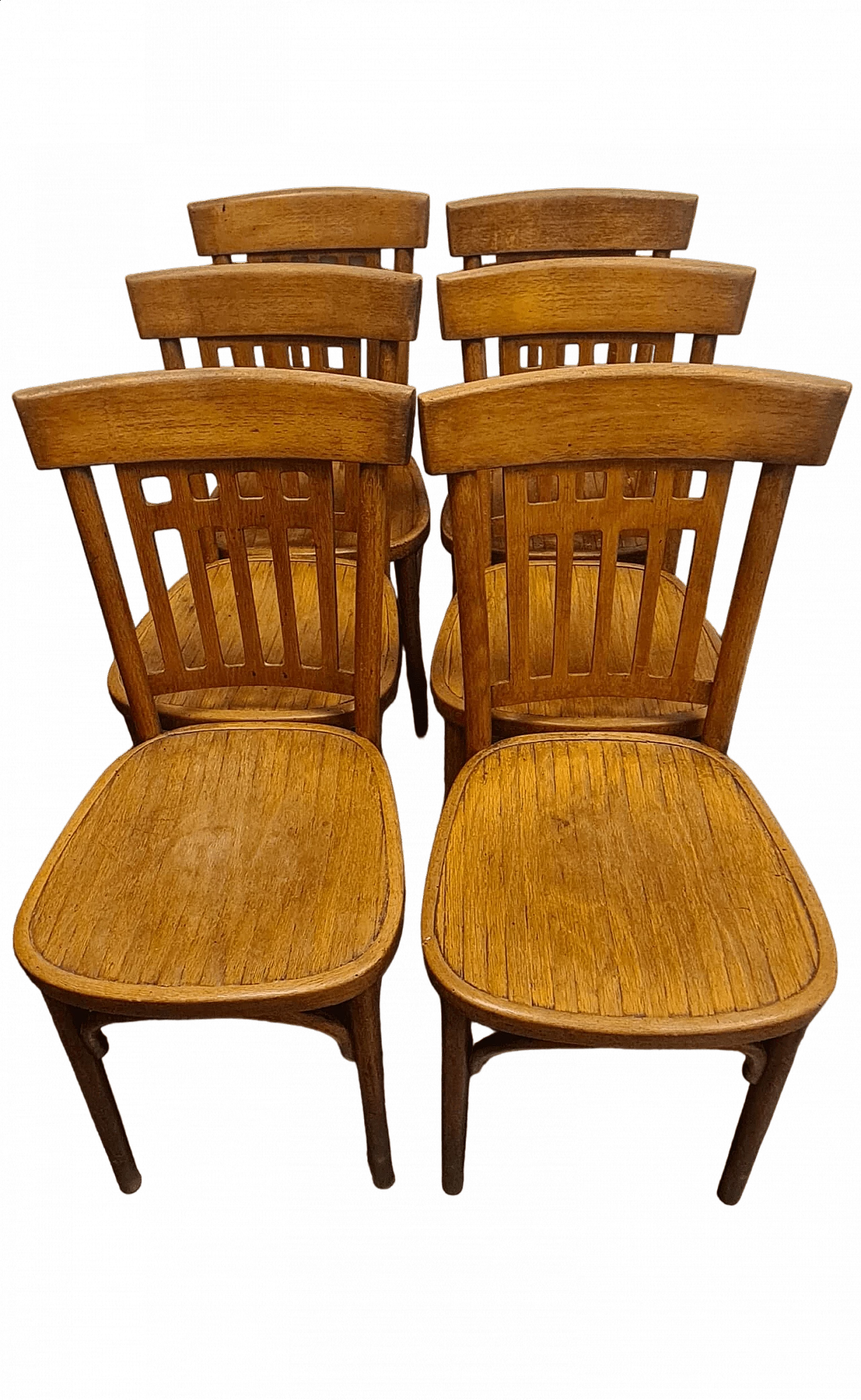 6 Wood chairs by Jacob & Josef Kohn, early 20th century 9