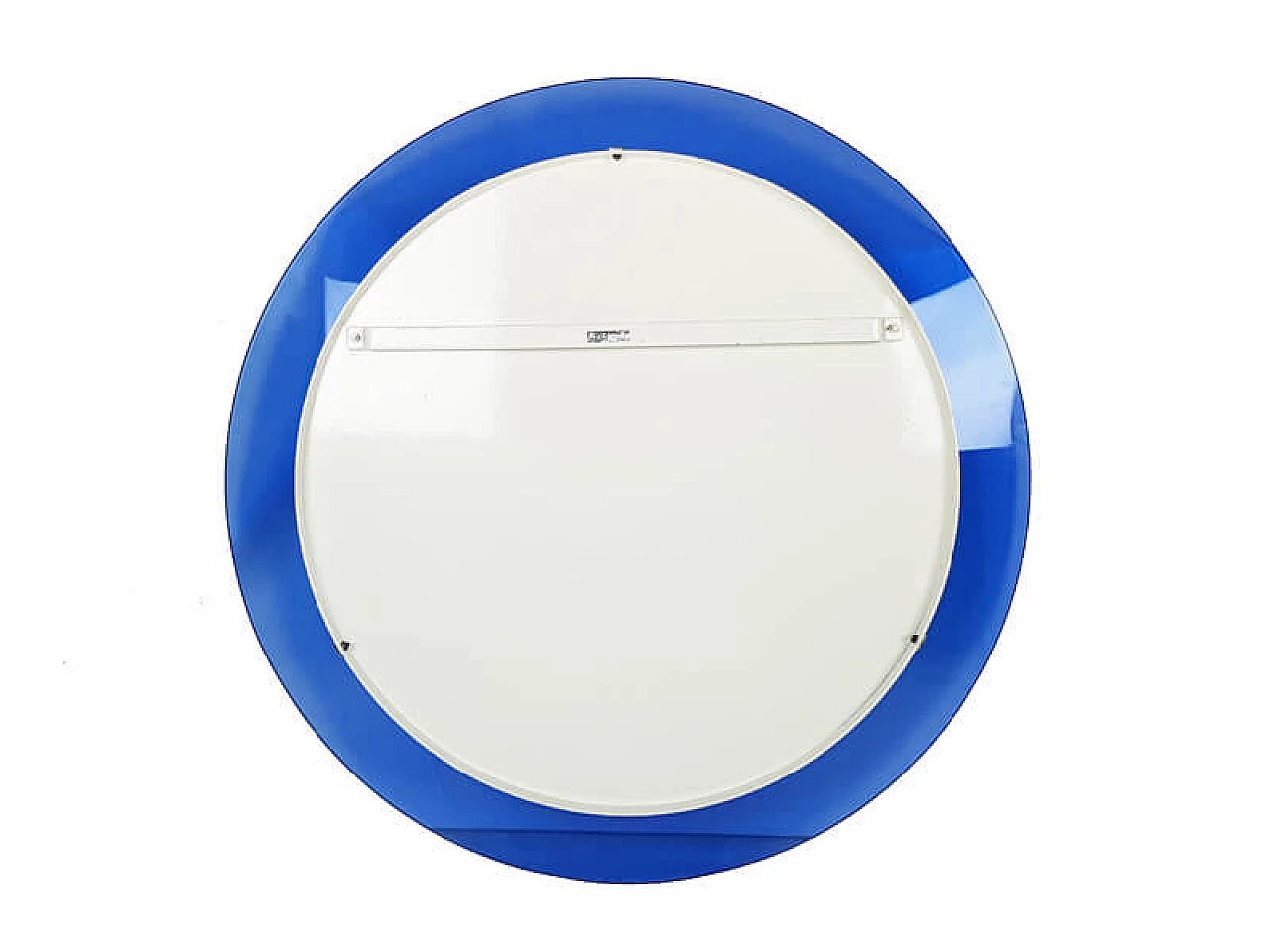 Chromed metal and blue glass mirror by Veca, 1960s 10