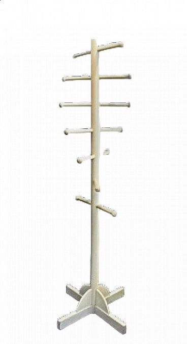 Lacquered wooden clothes stand attributed to Ettore Sottsass, 1960s