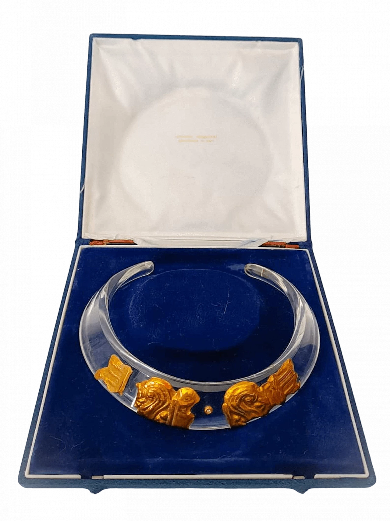 Collana girocollo in lucite e placche in oro 750 di La squadra Mancadori, anni '70 11