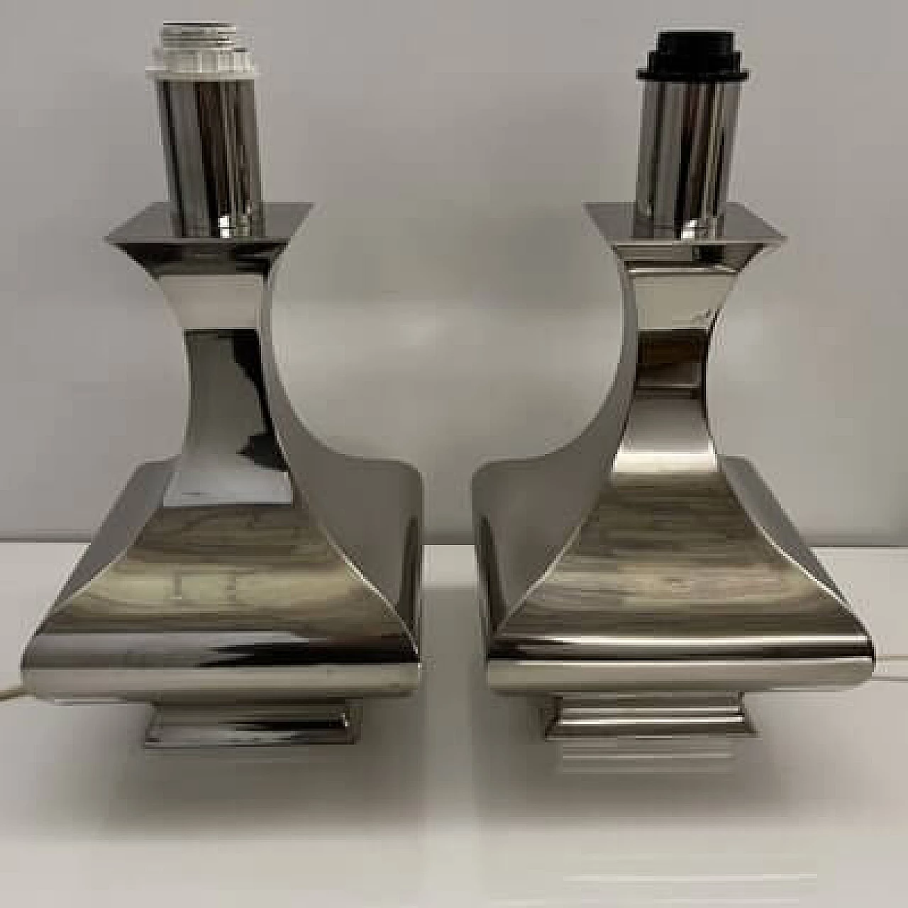 Pair of table lamps attributed to Maria Pergay, 1970s 2