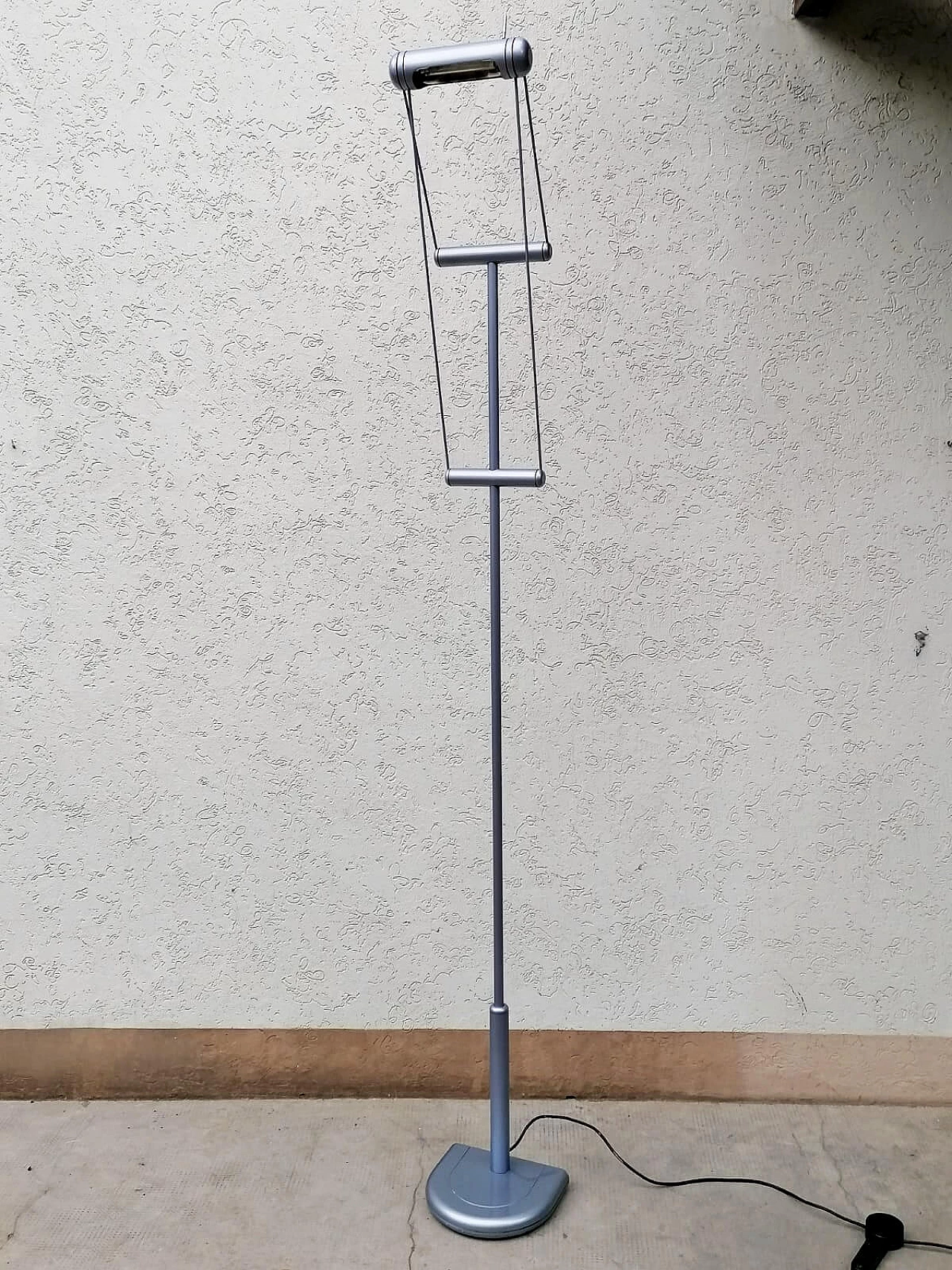 Lampada da terra in acciaio, alluminio e plastica di E. Bosi per Fratelli Martini, anni '70 14