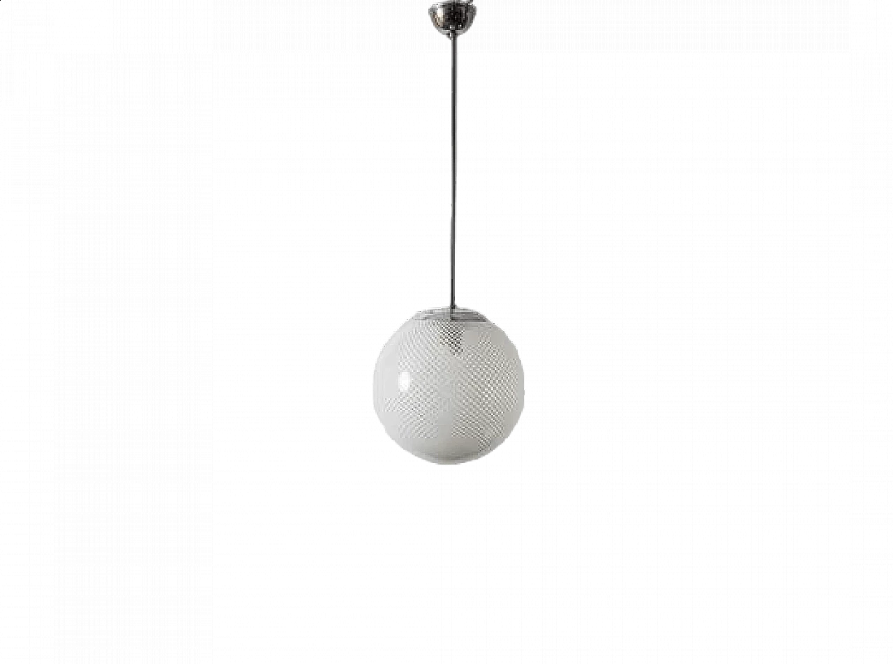 Reticello pendant lamp by Venini, 1940s 11