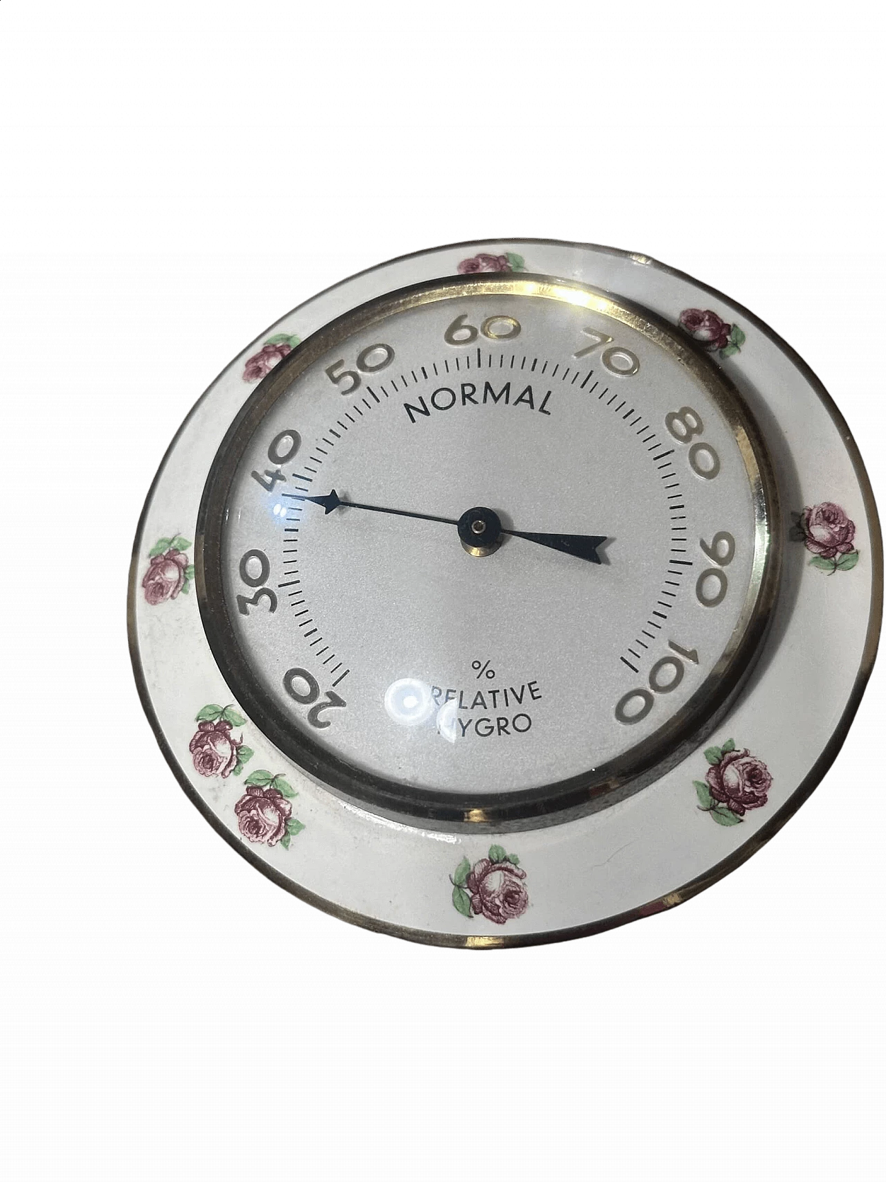 Desk barometer with floral decoration, 1960s 8