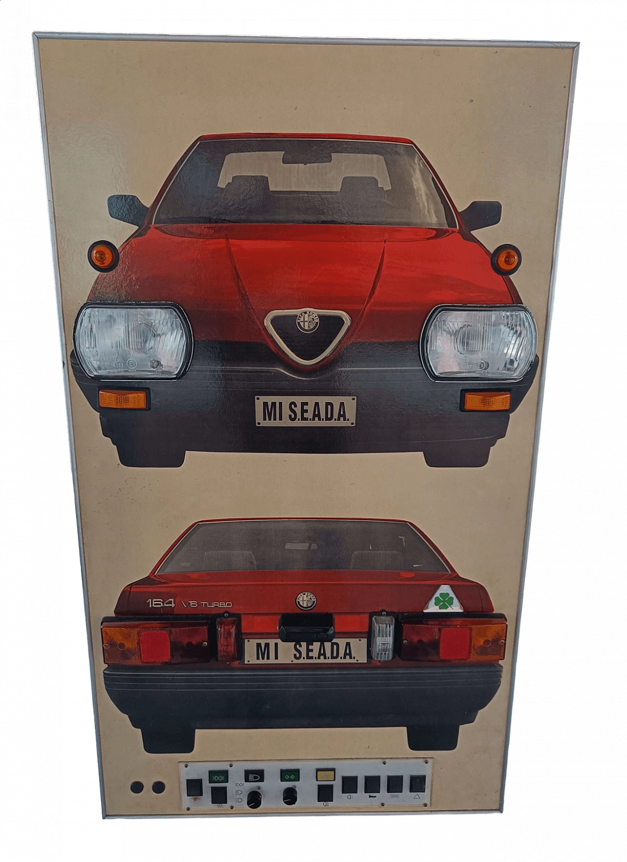 Lighted driving school Alfa Romeo sign, 1990s 7