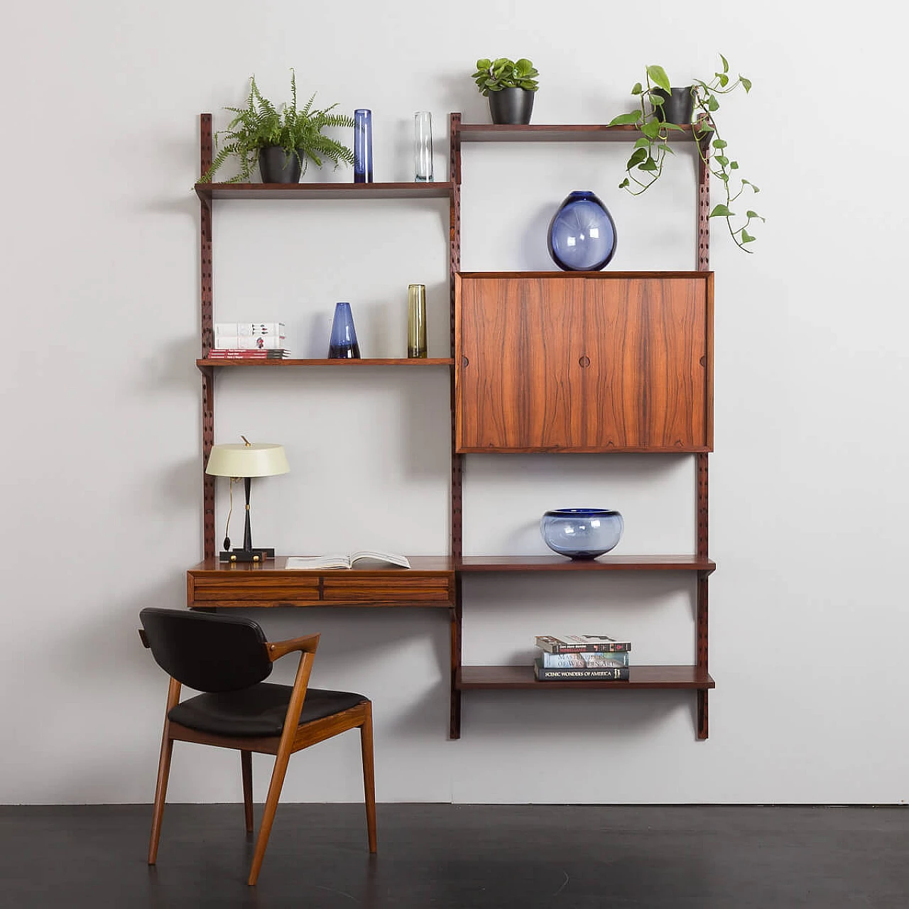 Danish two-bay rosewood bookcase by Poul Cadovius for Royal Systems, 1960s 1