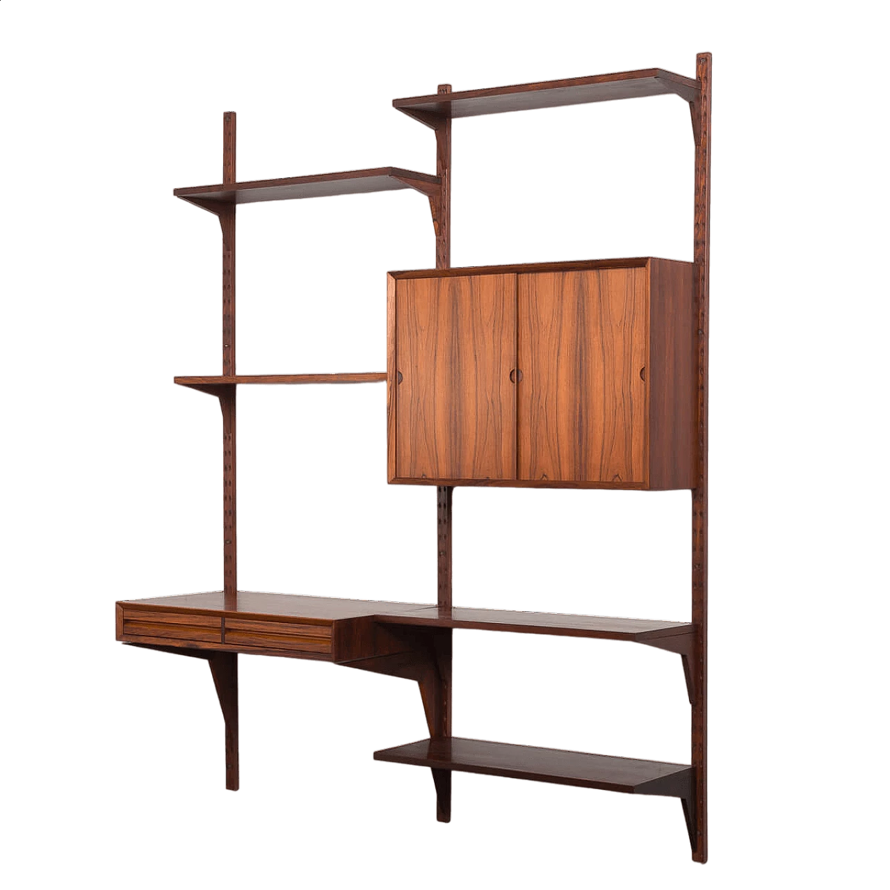 Danish two-bay rosewood bookcase by Poul Cadovius for Royal Systems, 1960s 45