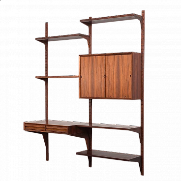 Danish two-bay rosewood bookcase by Poul Cadovius for Royal Systems, 1960s