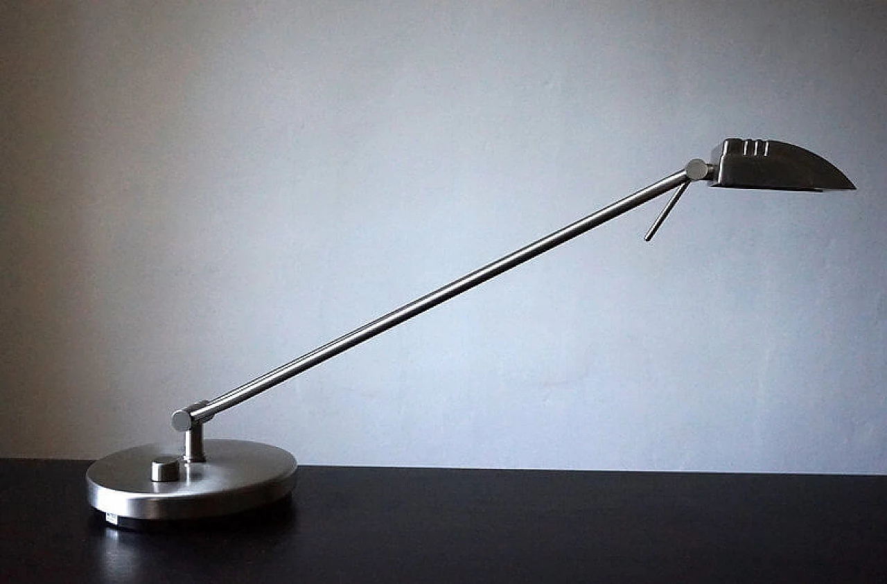 Stainless steel table lamp by Egon Hillebrand for Hillebrand, 1980s 7