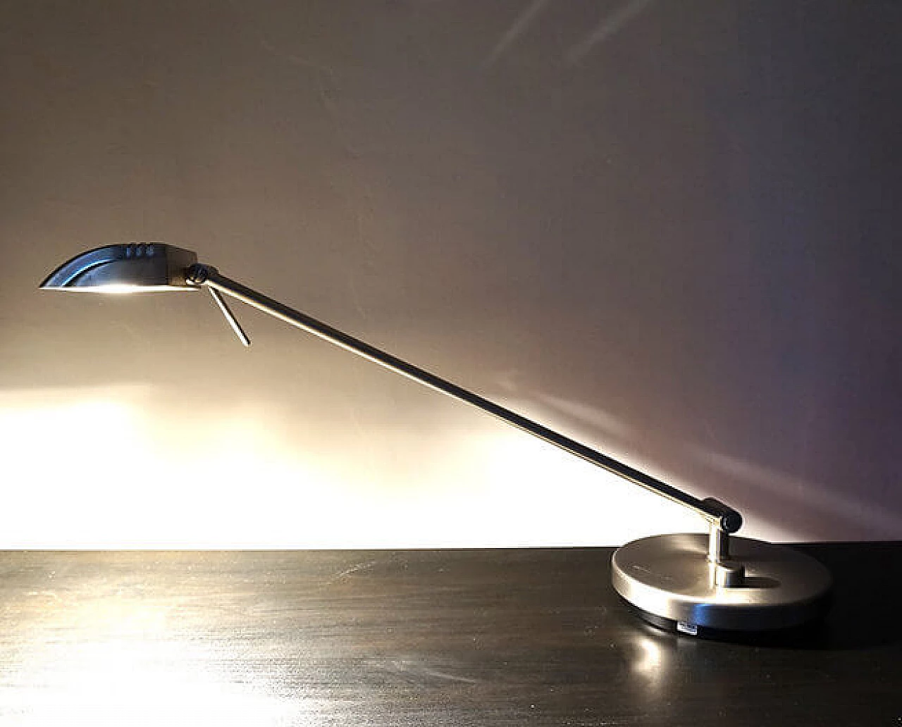 Stainless steel table lamp by Egon Hillebrand for Hillebrand, 1980s 15