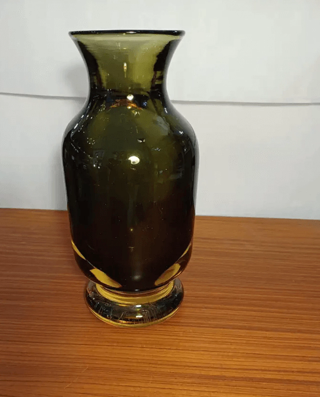 Vaso con tappo in vetro sommerso di Murano di Mario Pinzoni per Seguso, anni '60 1