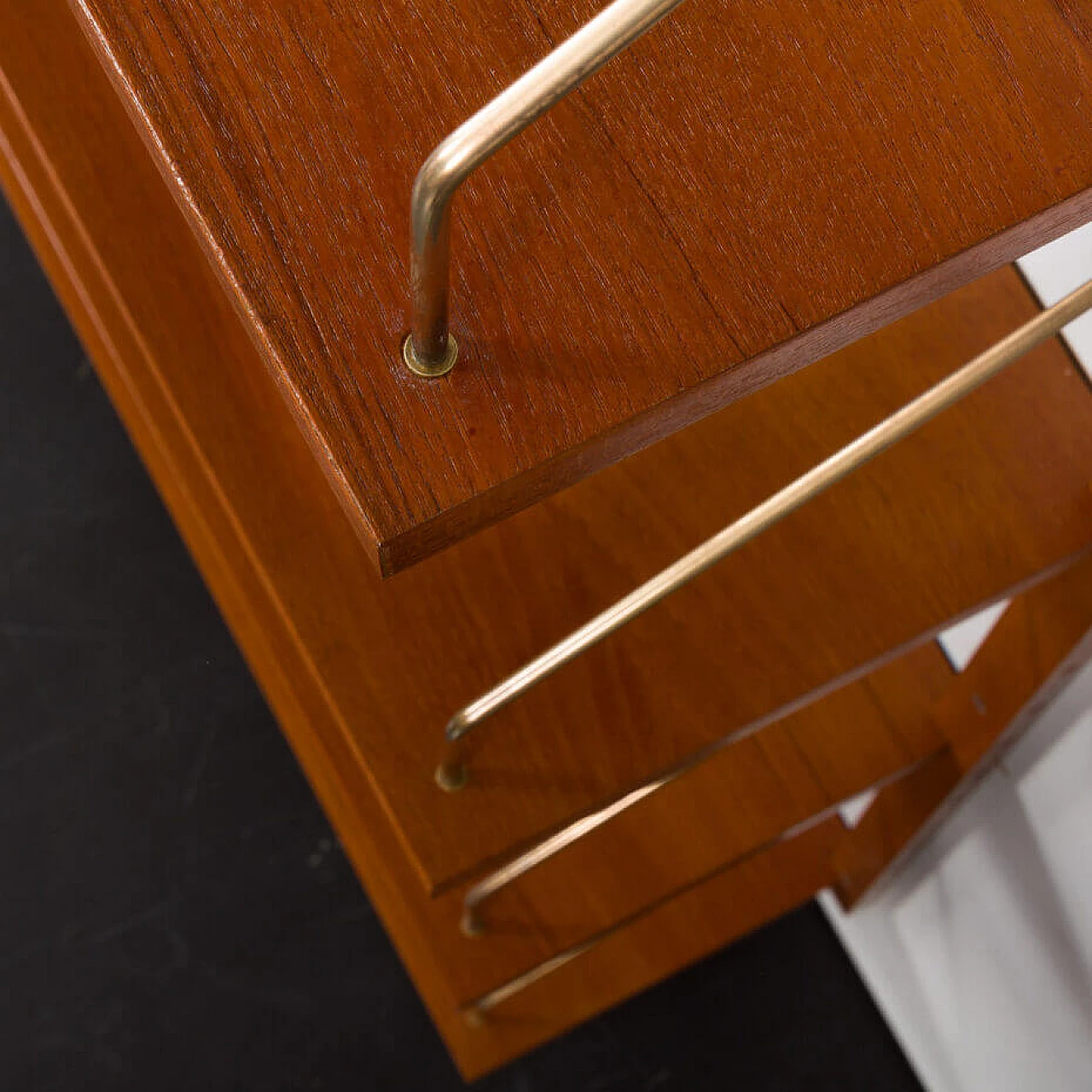 Six-shelf teak bookcase in the style of P. Cadovius and P. Sorensen, 1950s 6