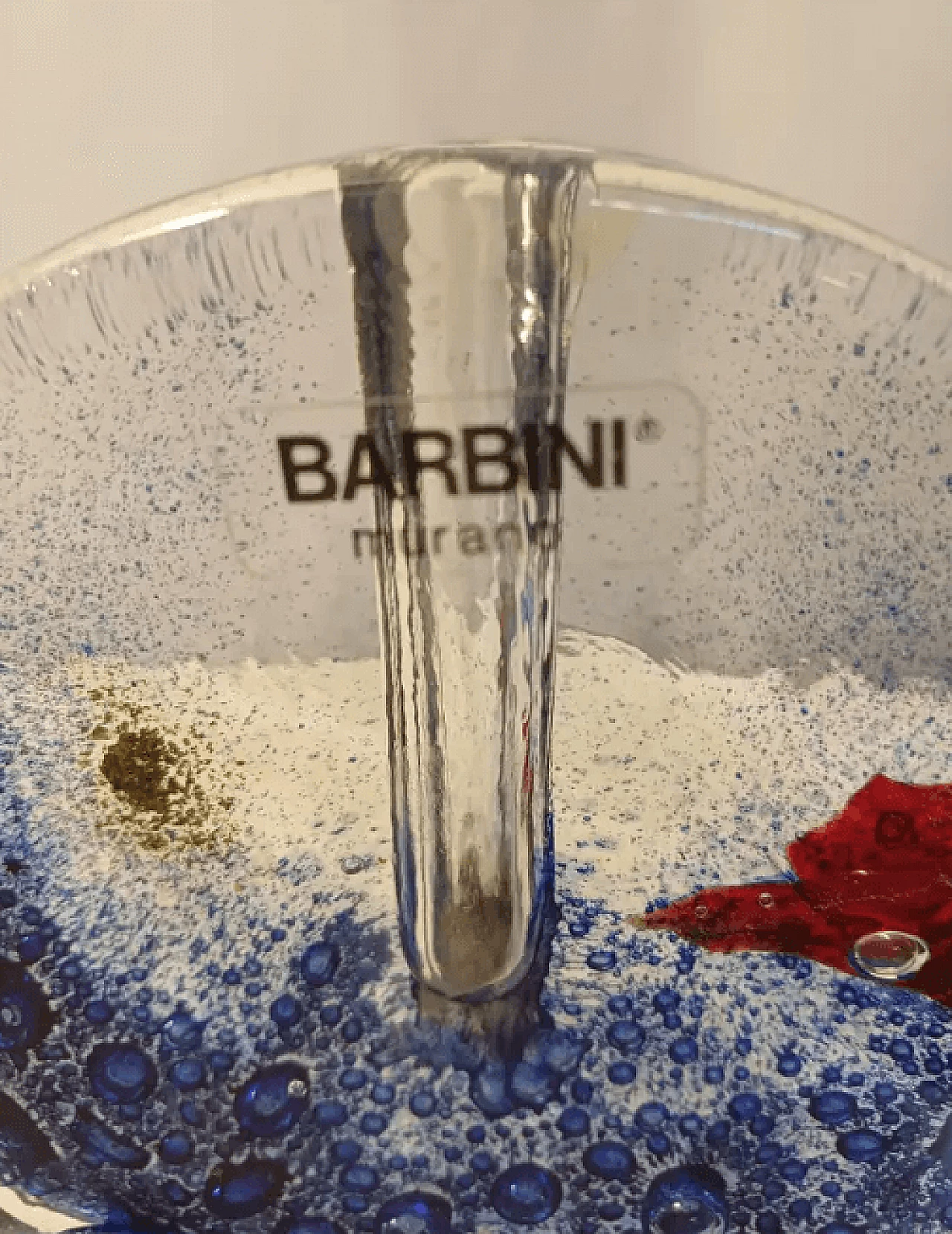 Vaso monofiore in vetro di Murano di Barbini, anni '60 5