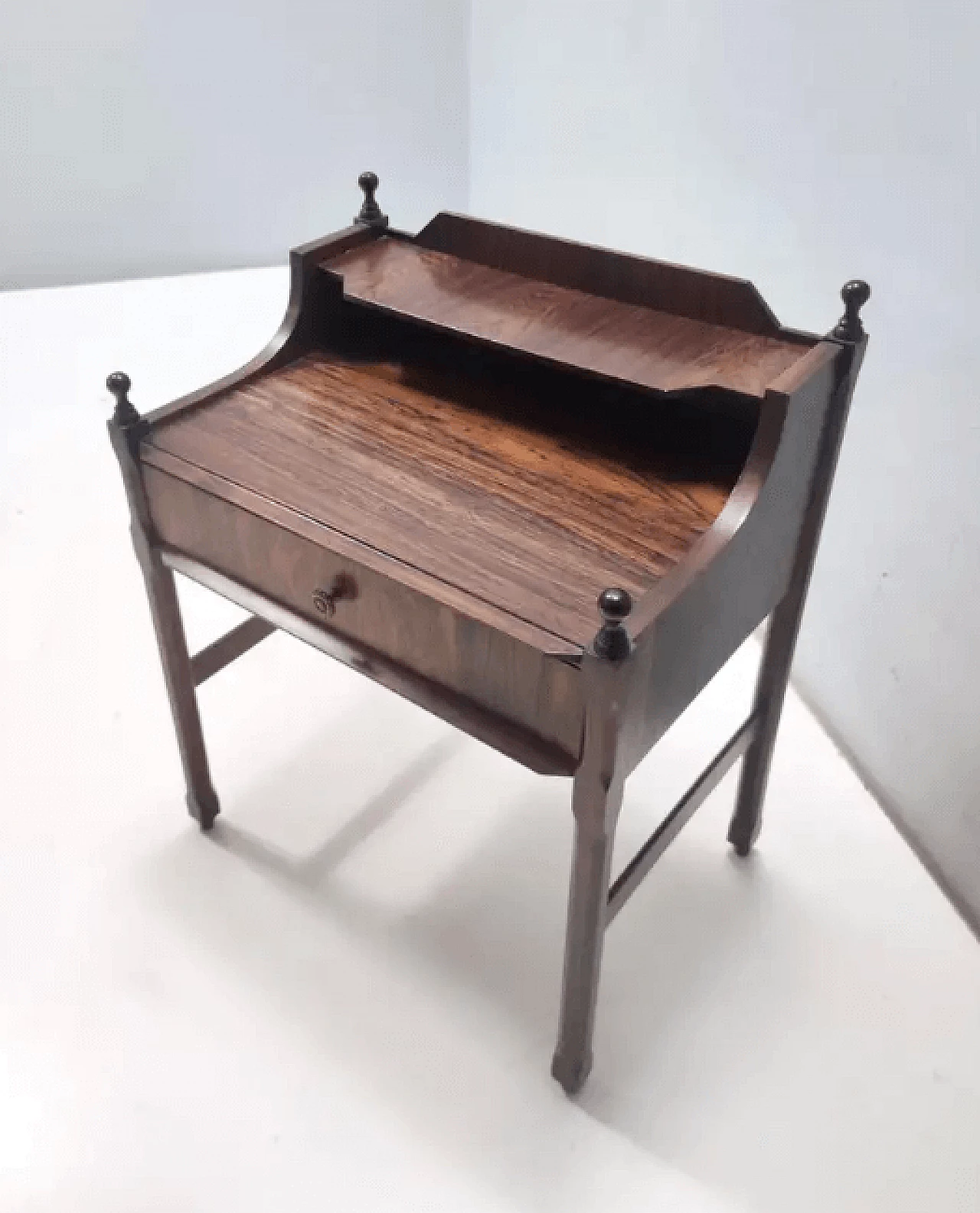 Walnut bedside table, 1970s 4