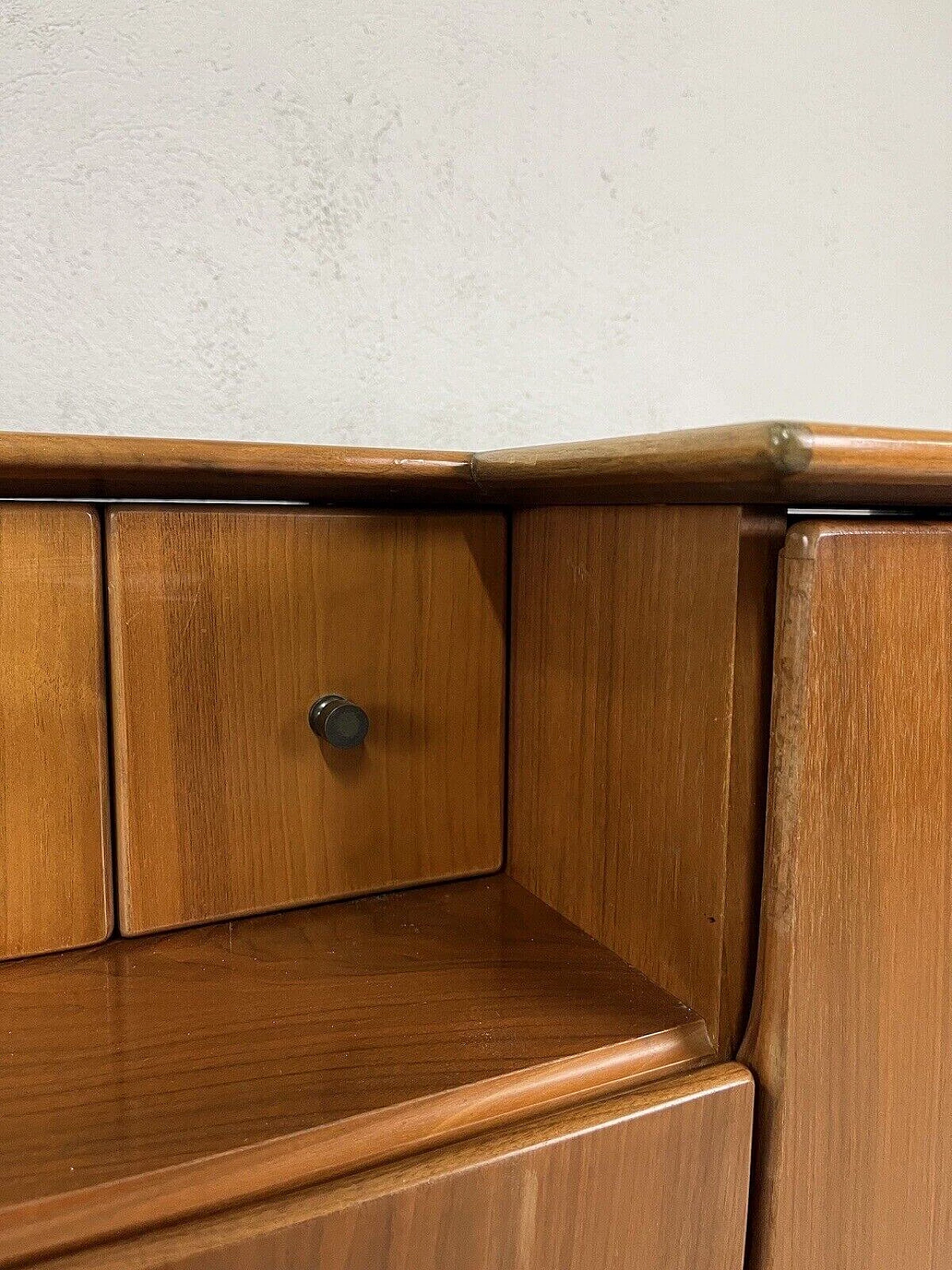 Wood and brass sideboard, 1960s 11